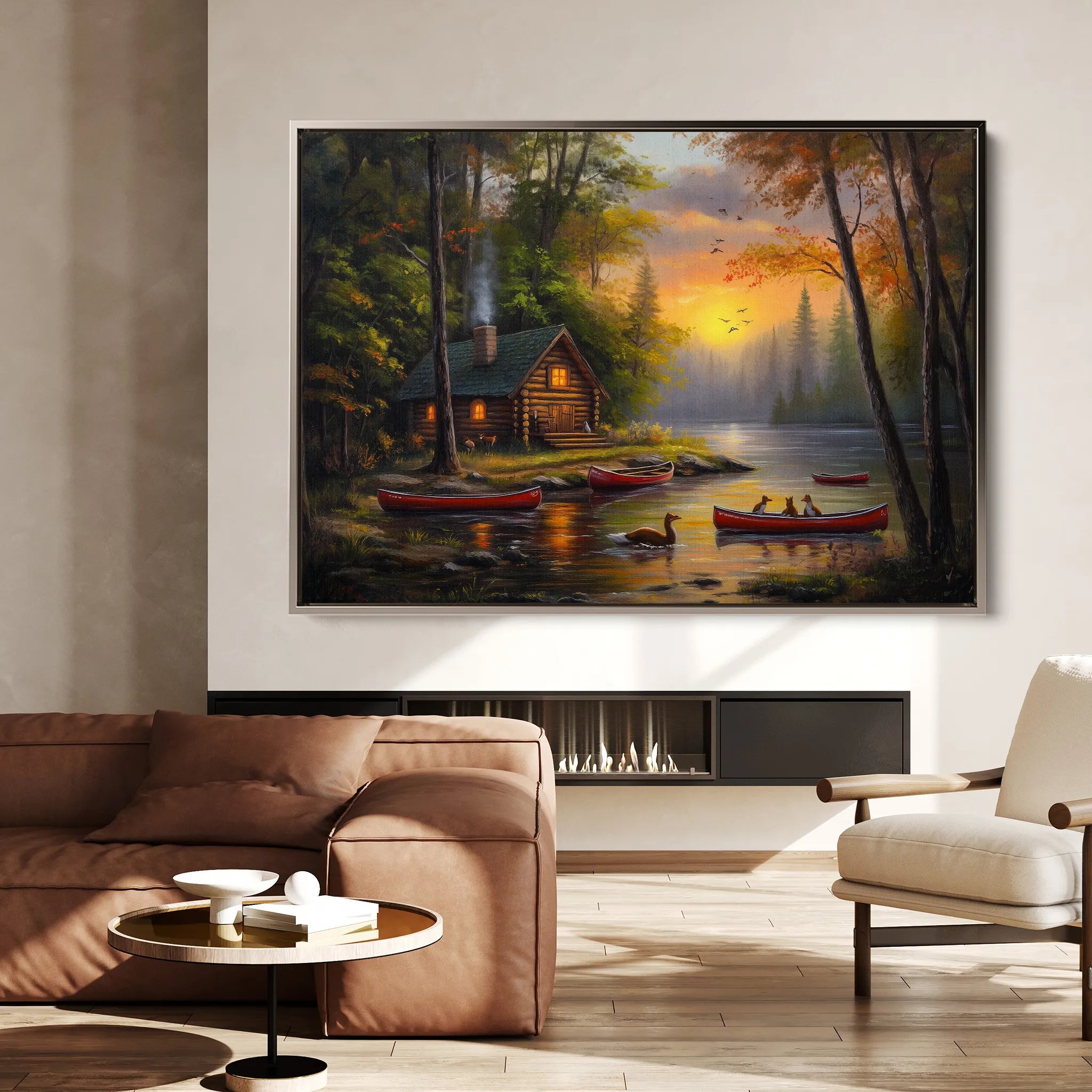 Landscape 161 Canvas Art 18" x 24" / 45 x 60 cm / Black