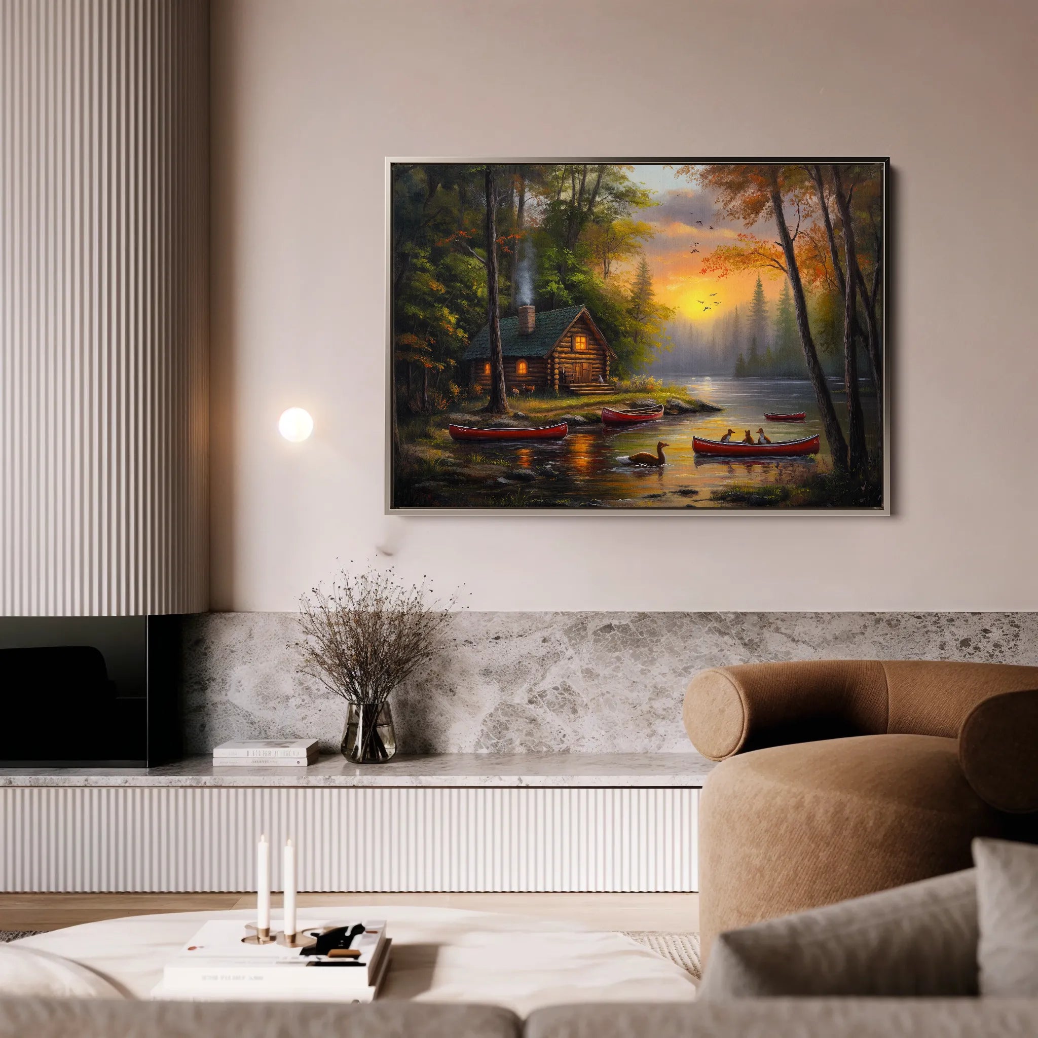 Landscape 161 Canvas Art 18" x 24" / 45 x 60 cm / Black
