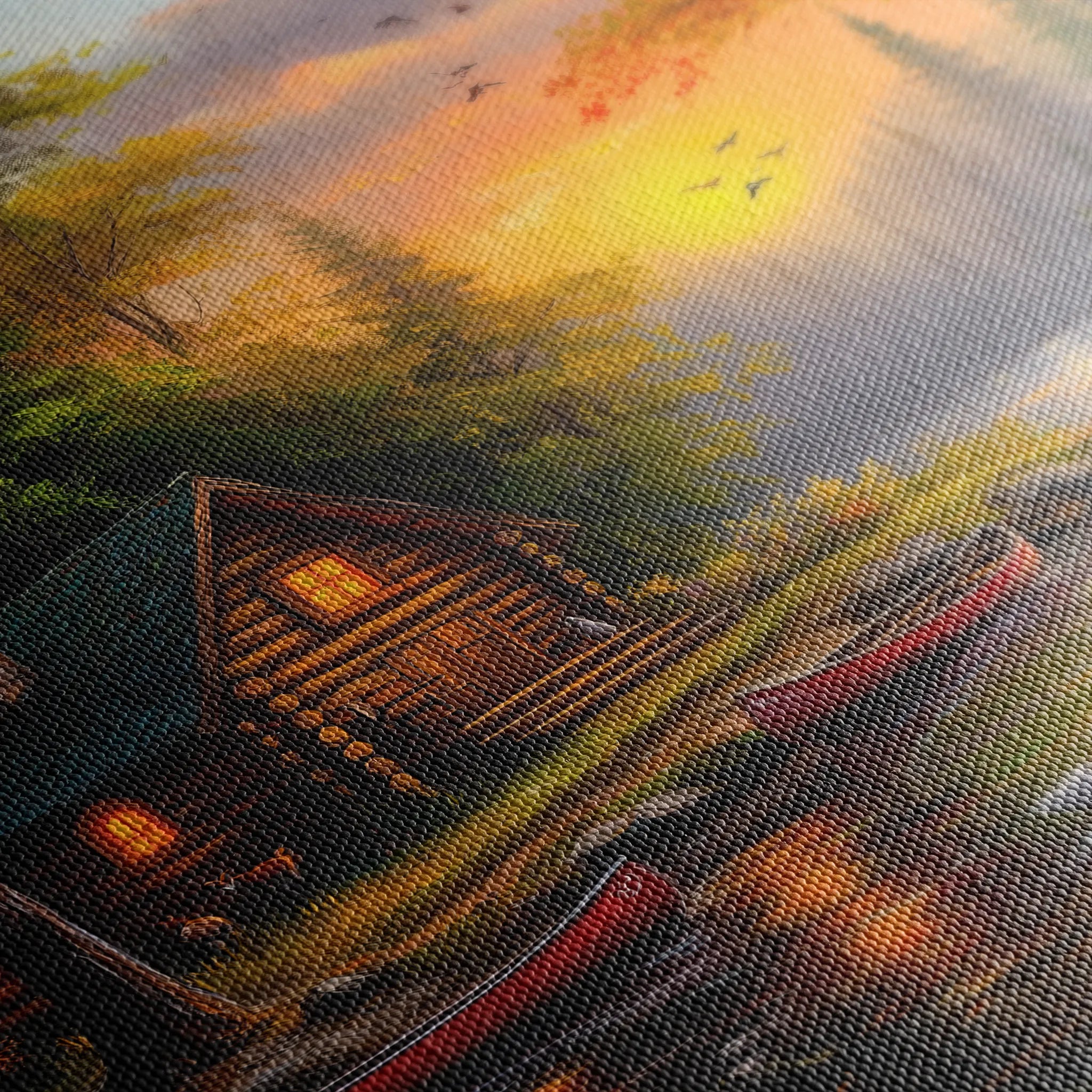 Landscape 161 Canvas Art 18" x 24" / 45 x 60 cm / Black