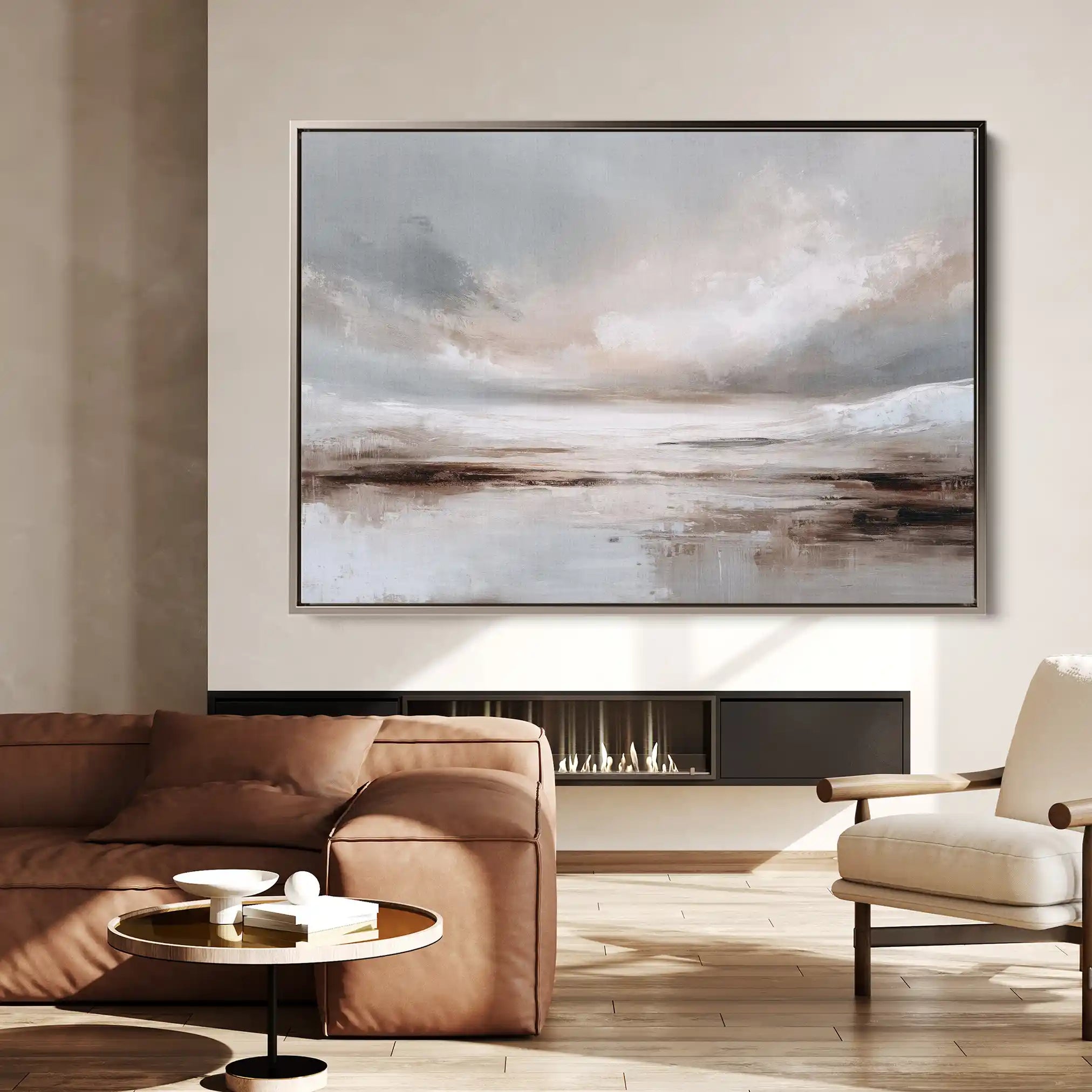 Abstract 1610 Canvas Art 18" x 24" / 45 x 60 cm / Black