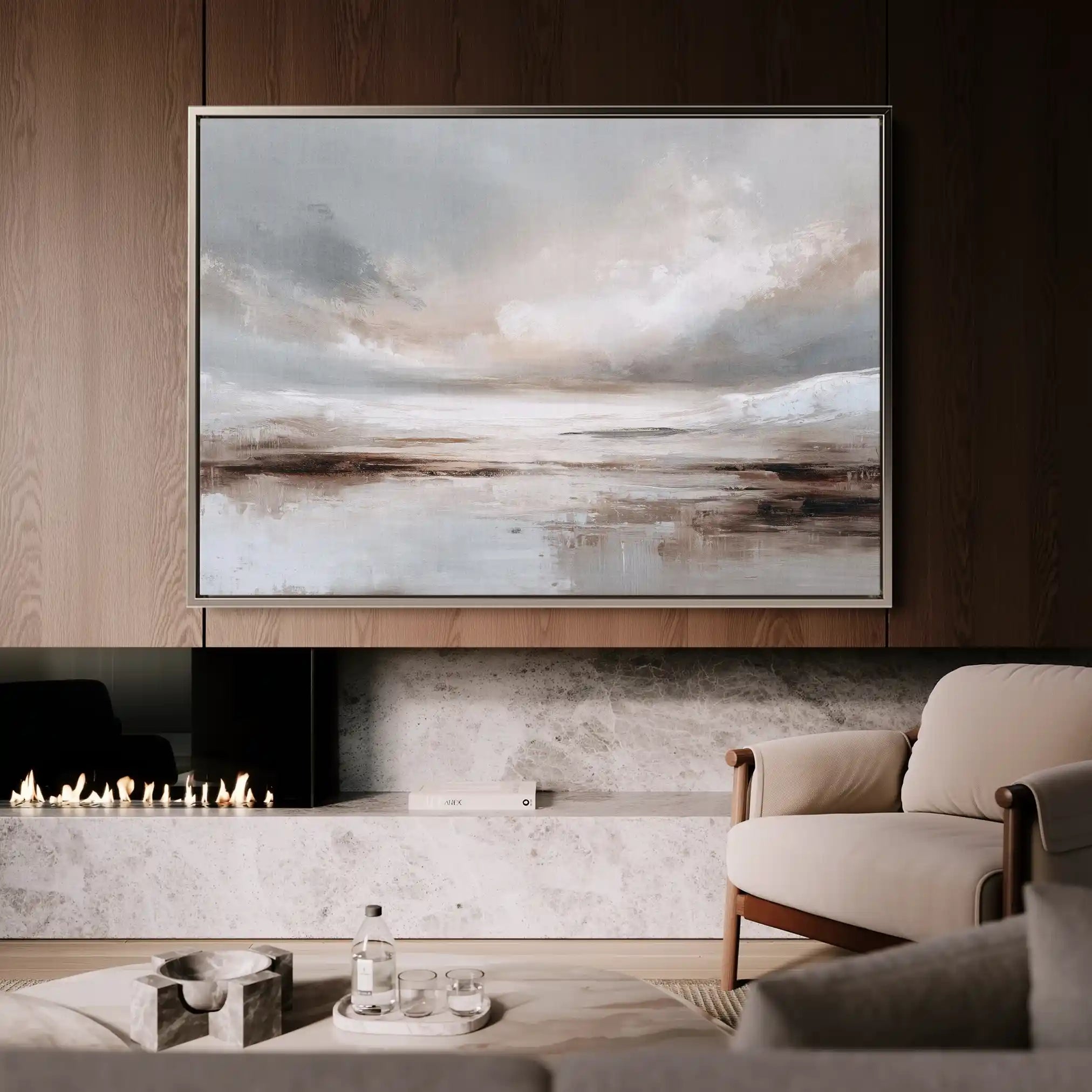 Abstract 1610 Canvas Art 18" x 24" / 45 x 60 cm / Black