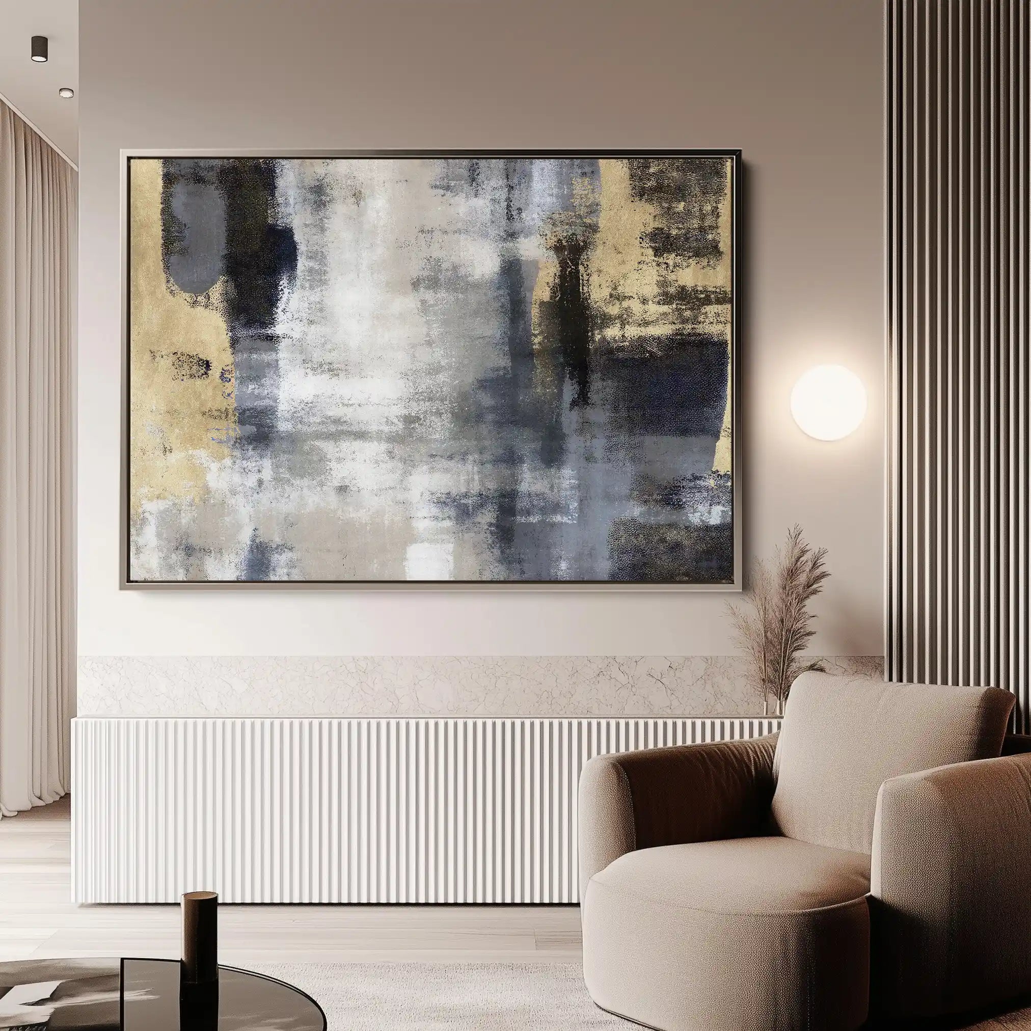 Abstract 162 Canvas Art 18" x 24" / 45 x 60 cm / Black