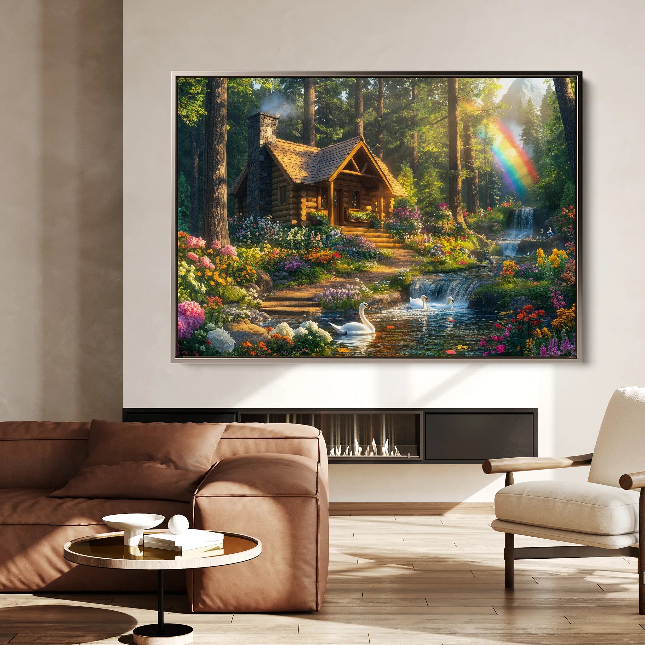 Landscape 162 Canvas Art 18" x 24" / 45 x 60 cm / Black