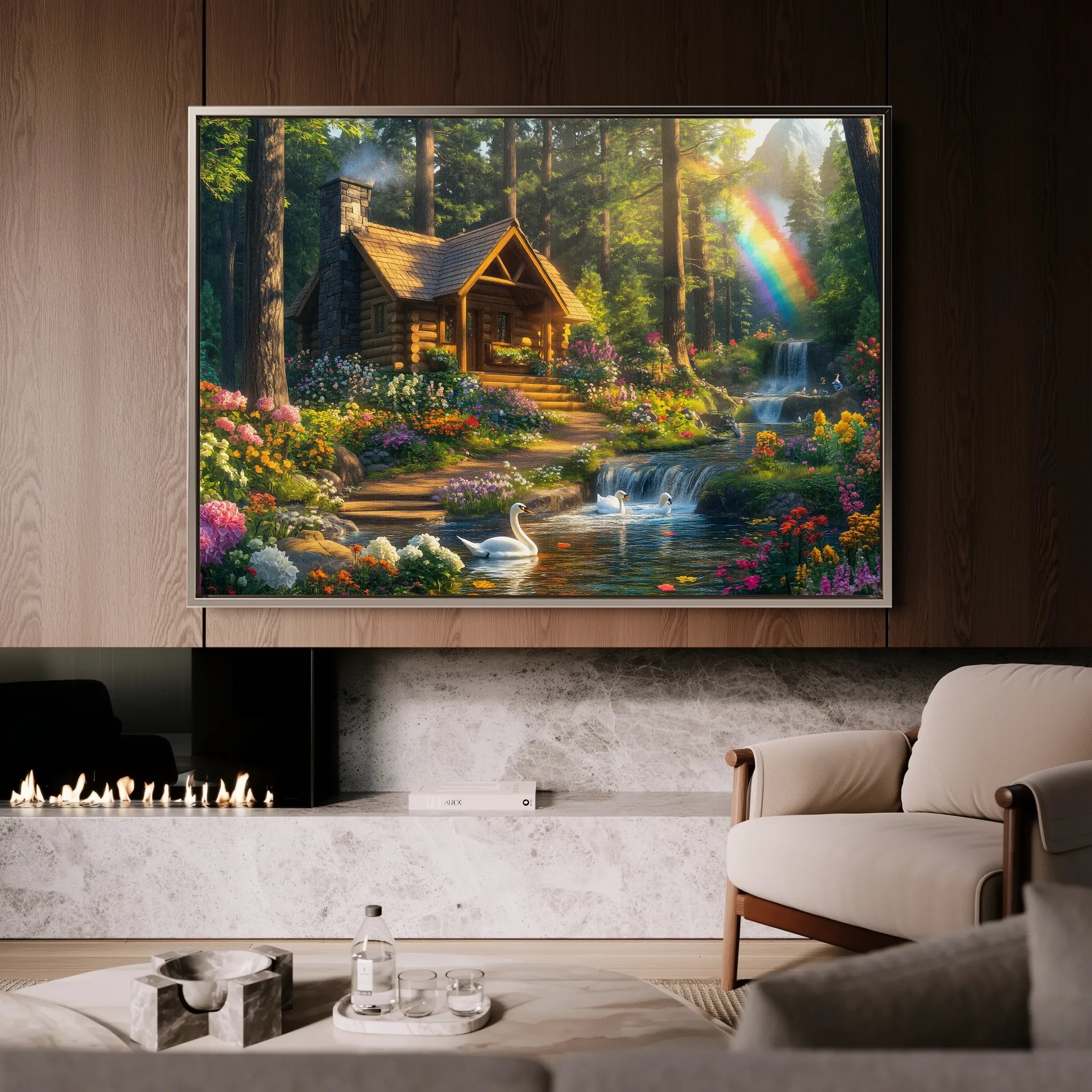 Landscape 162 Canvas Art 18" x 24" / 45 x 60 cm / Black