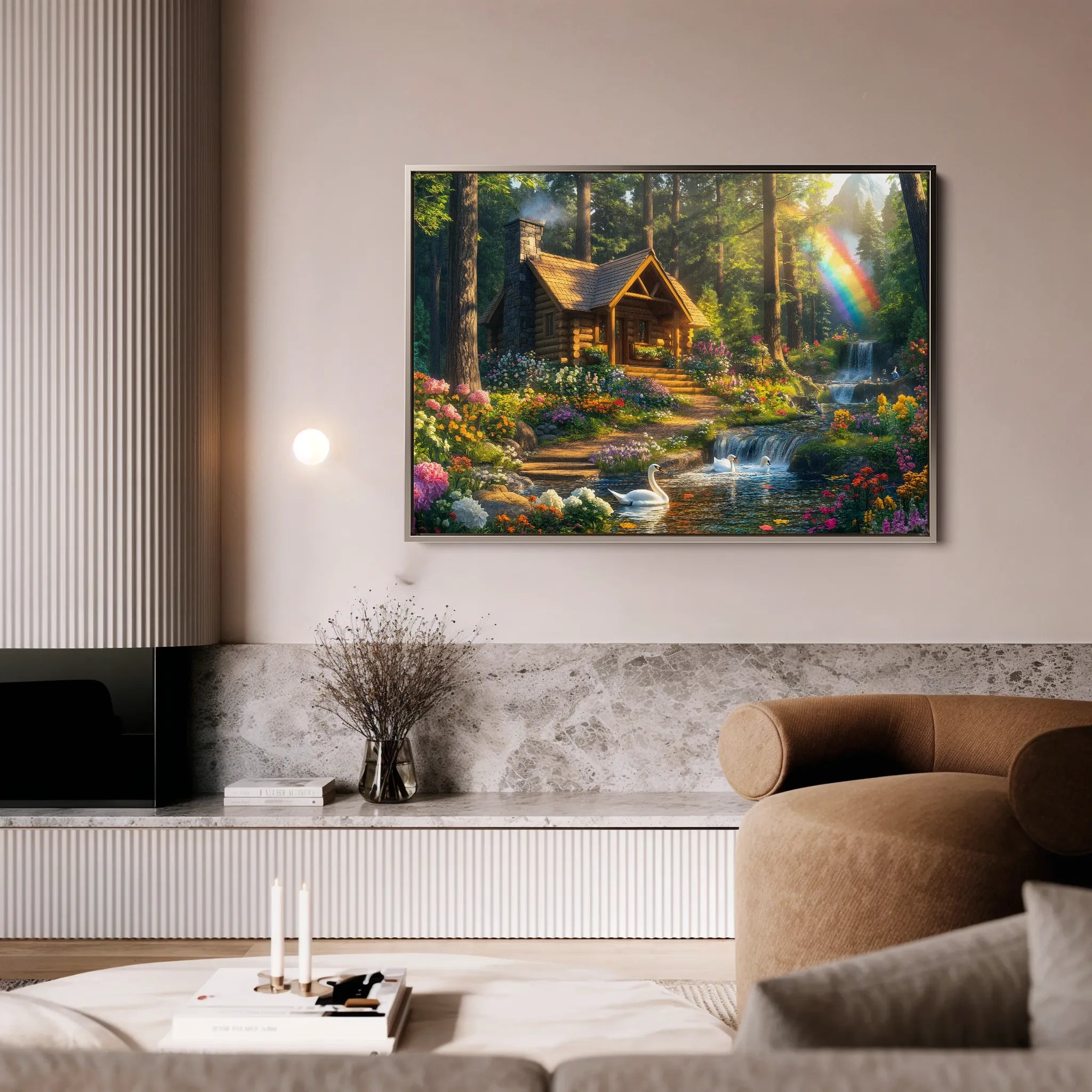 Landscape 162 Canvas Art 18" x 24" / 45 x 60 cm / Black