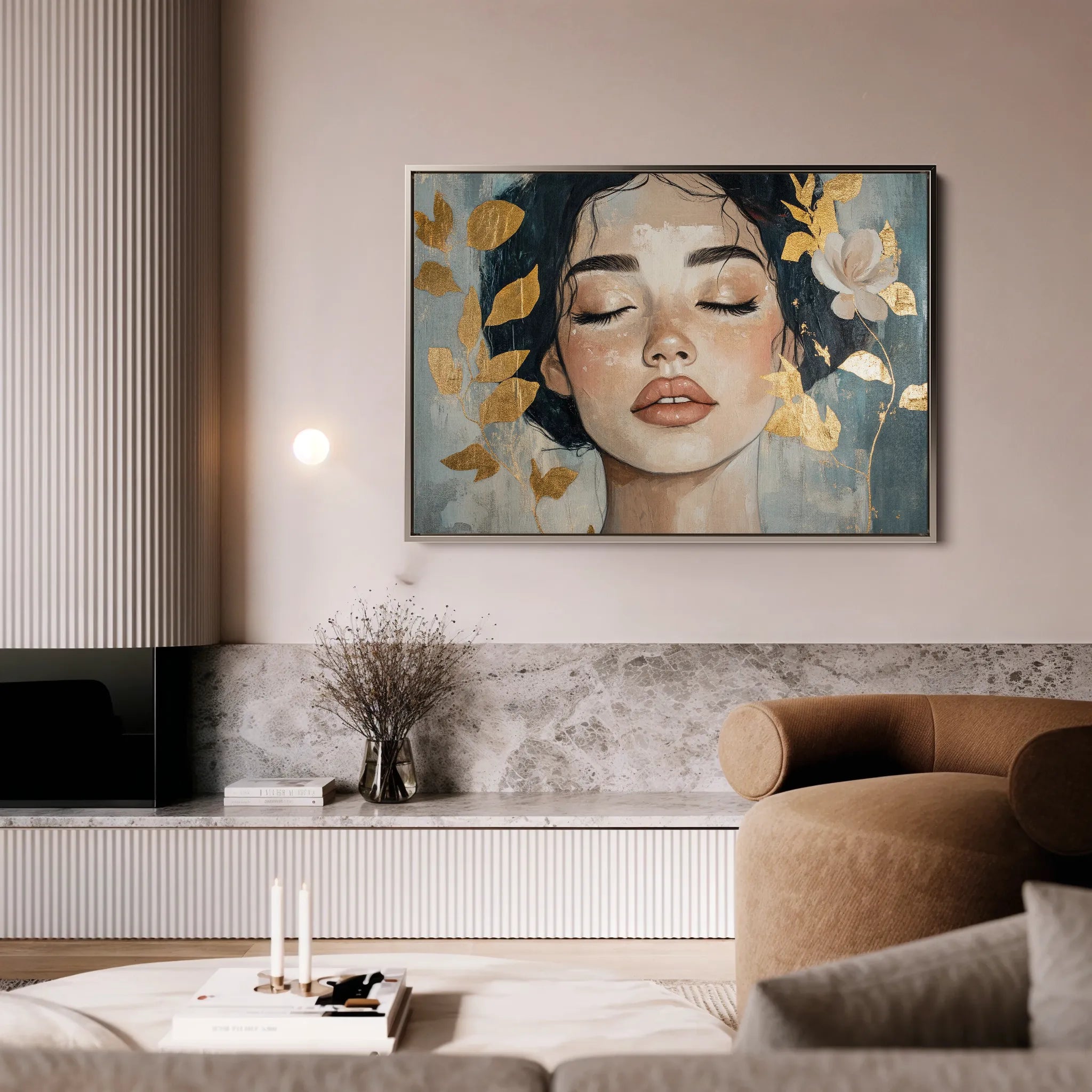 Portrait 162 Canvas Art 18" x 24" / 45 x 60 cm / Black