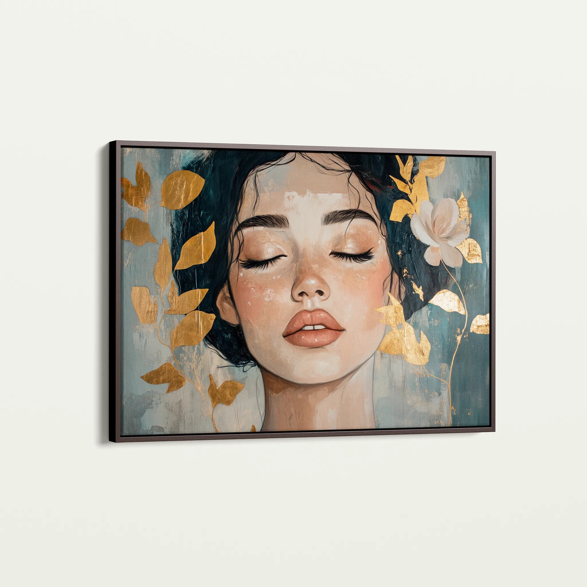 Portrait 162 Canvas Art 18" x 24" / 45 x 60 cm / Black