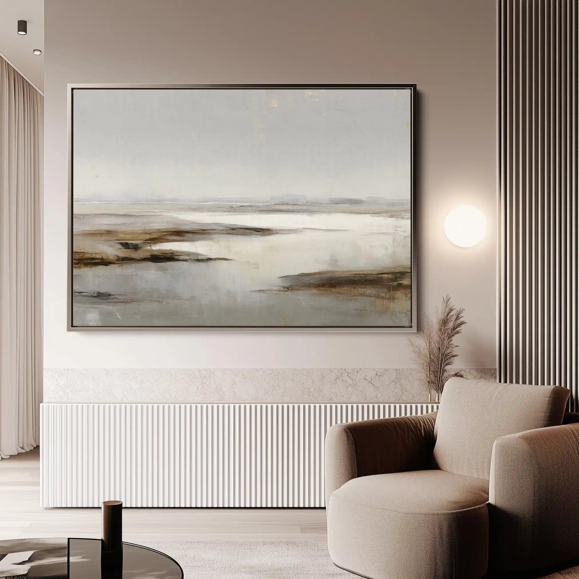 Abstract 1624 Canvas Art 18" x 24" / 45 x 60 cm / Black
