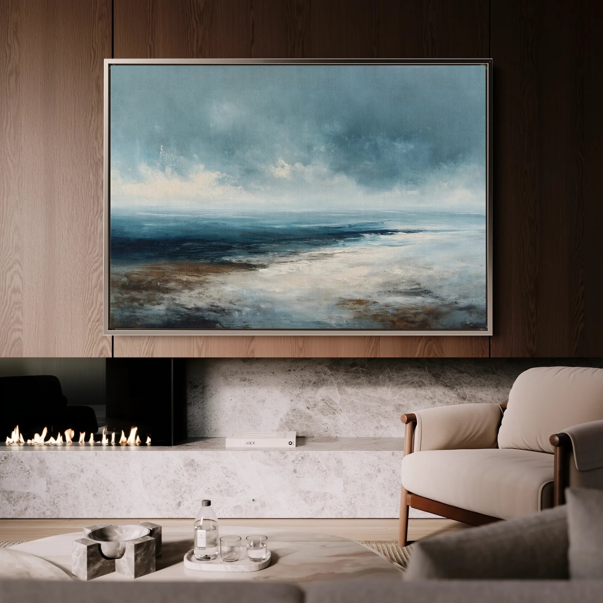 Abstract 1625 Canvas Art 18" x 24" / 45 x 60 cm / Black