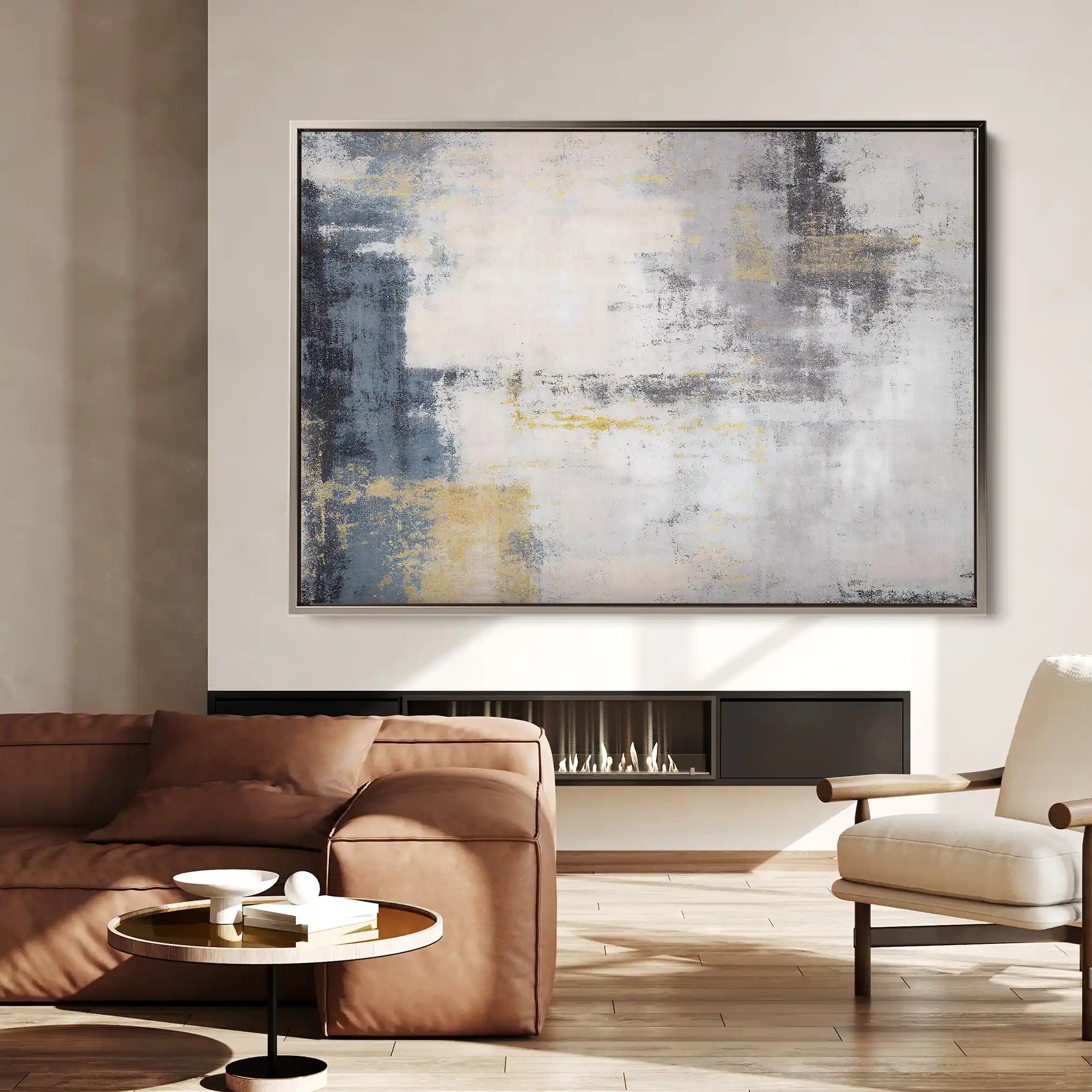 Abstract 163 Canvas Art 18" x 24" / 45 x 60 cm / Black