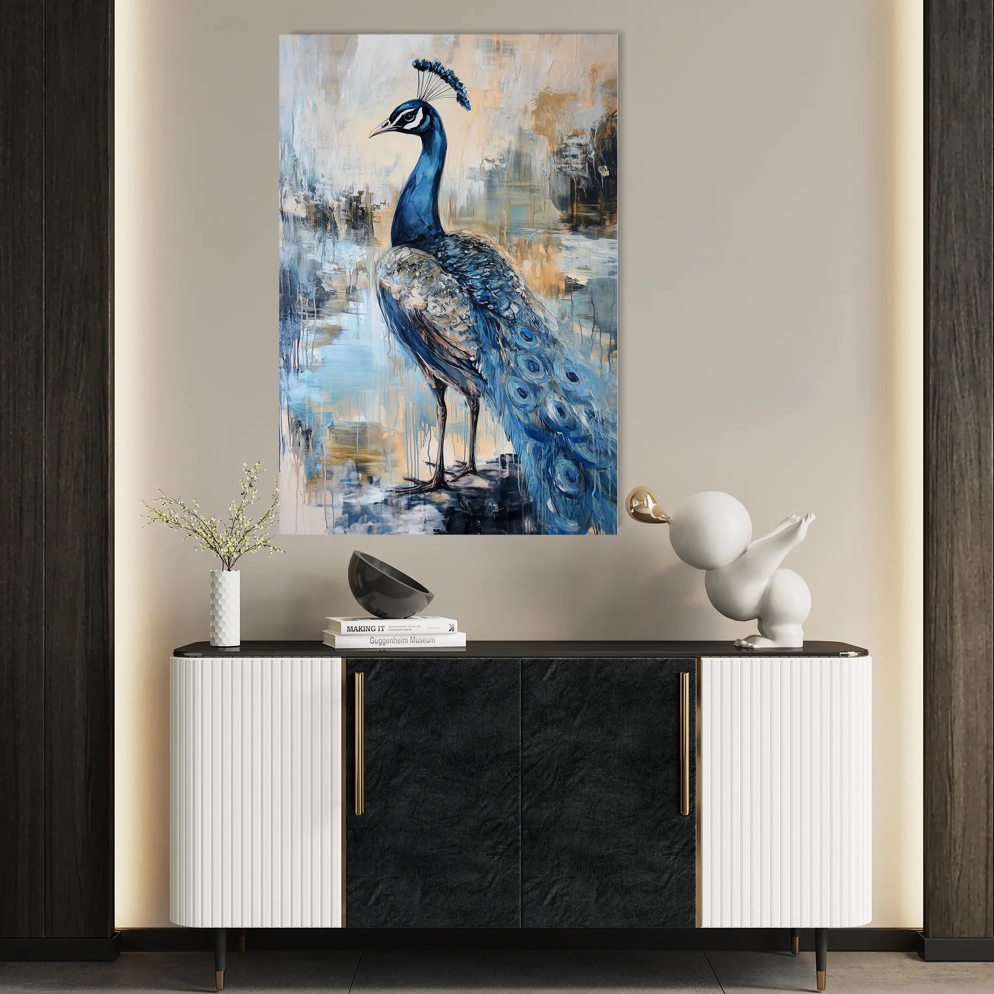 Animals 163 Canvas Art 18" x 24" / 45 x 60 cm / Black
