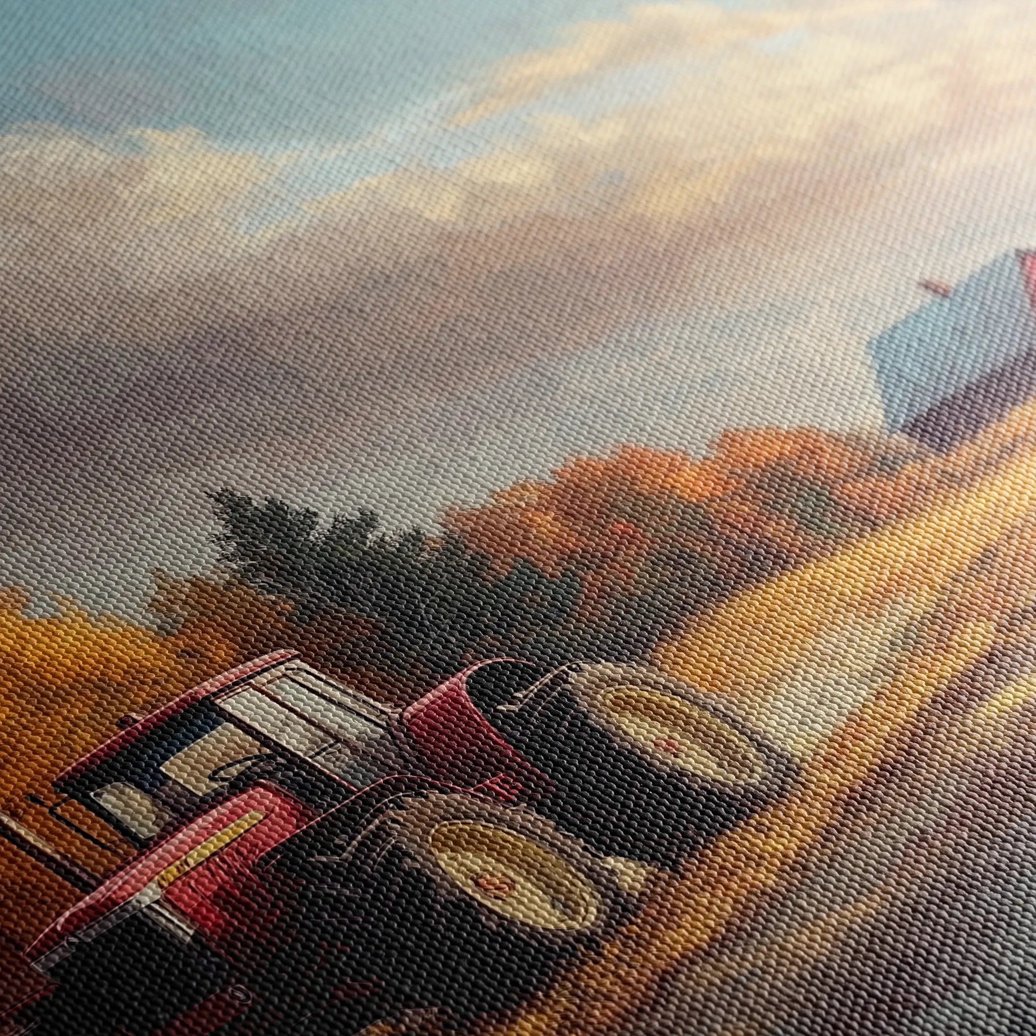 Landscape 163 Canvas Art 18" x 24" / 45 x 60 cm / Black