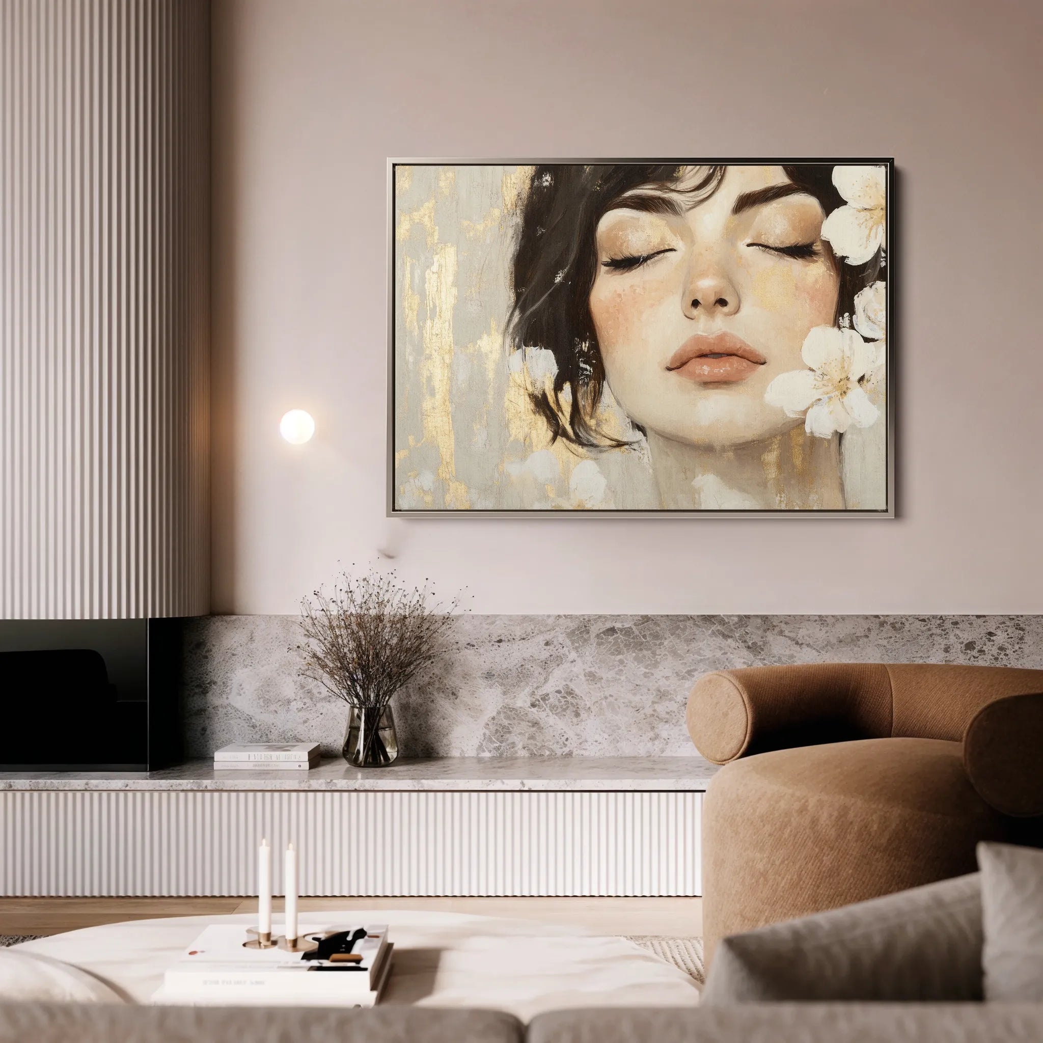 Portrait 163 Canvas Art 18" x 24" / 45 x 60 cm / Black