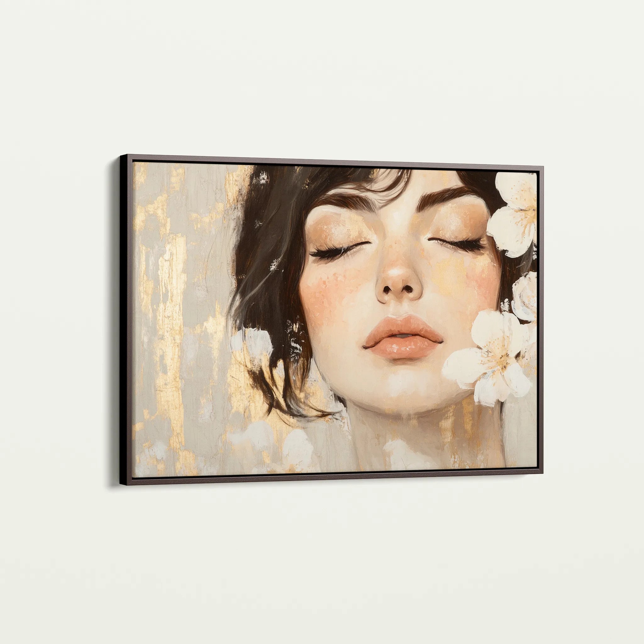 Portrait 163 Canvas Art 18" x 24" / 45 x 60 cm / Black