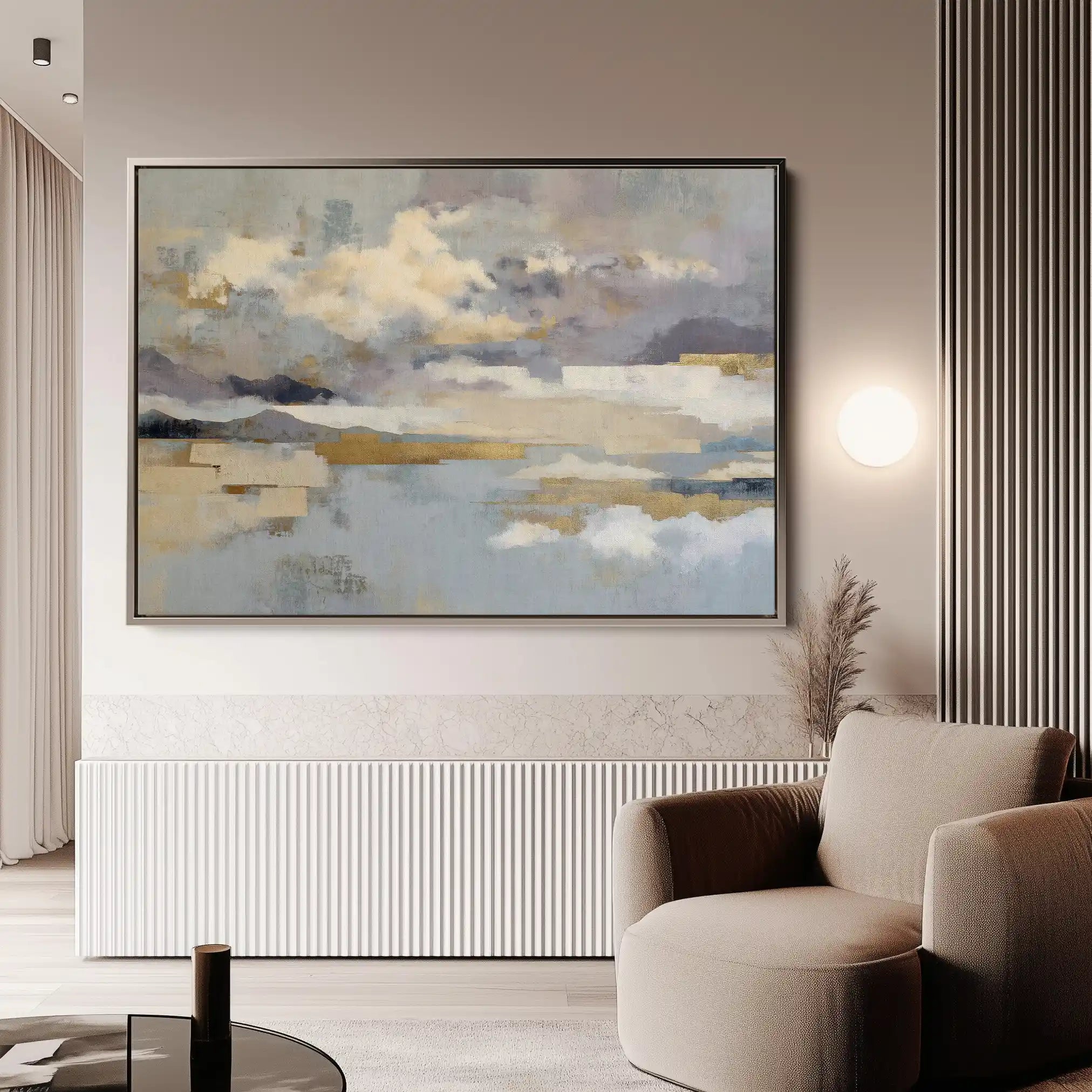 Abstract 1630 Canvas Art 18" x 24" / 45 x 60 cm / Black