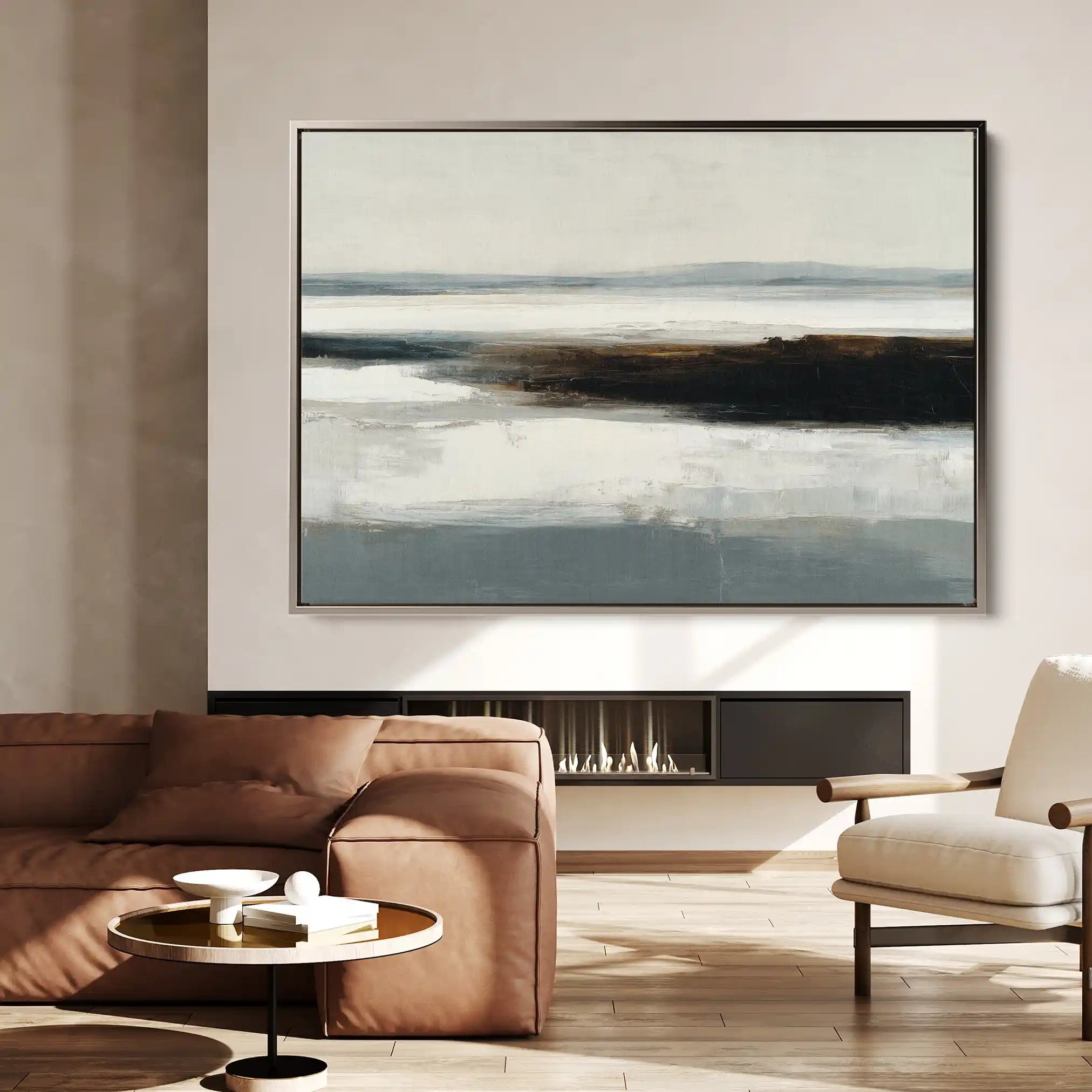 Abstract 1631 Canvas Art 18" x 24" / 45 x 60 cm / Black