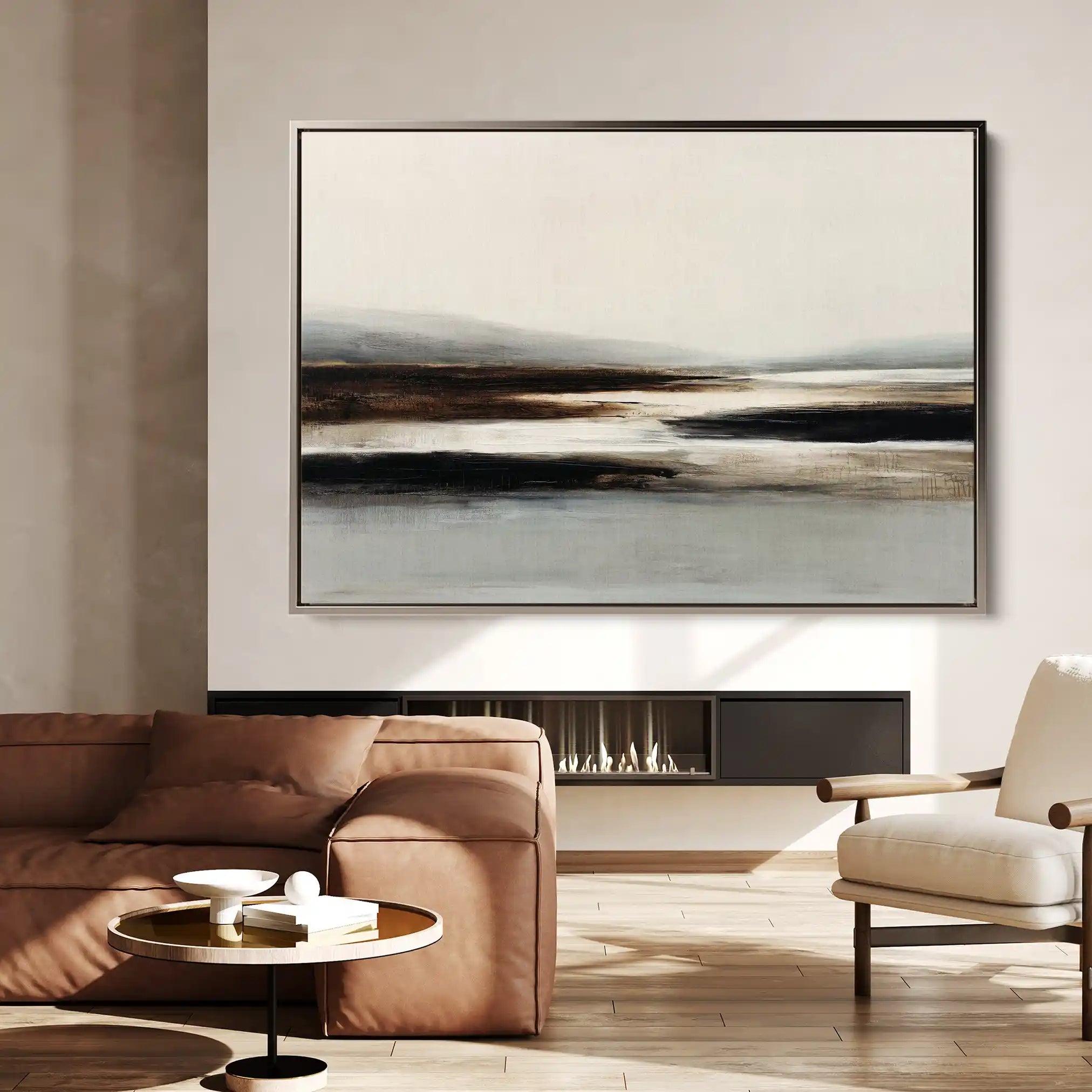 Abstract 1632 Canvas Art 18" x 24" / 45 x 60 cm / Black