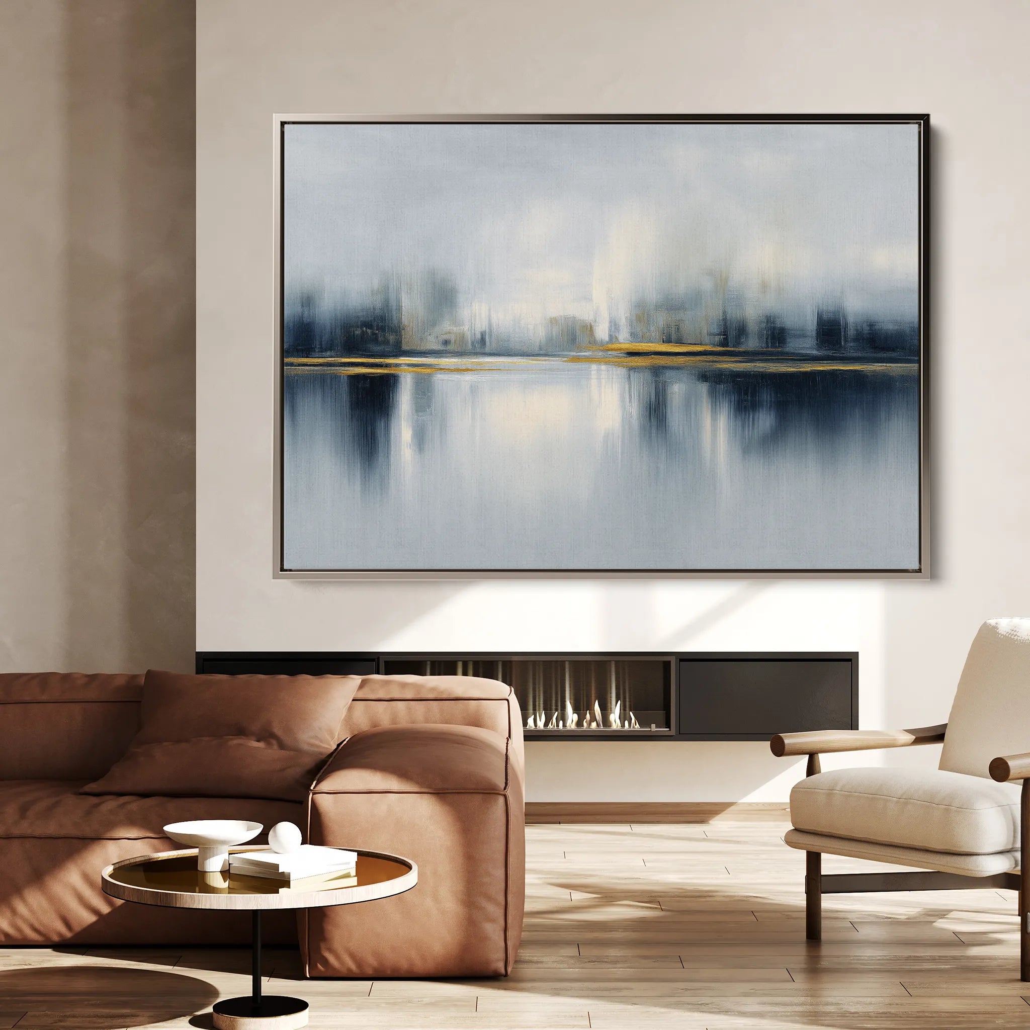 Abstract 1634 Canvas Art 18" x 24" / 45 x 60 cm / Black