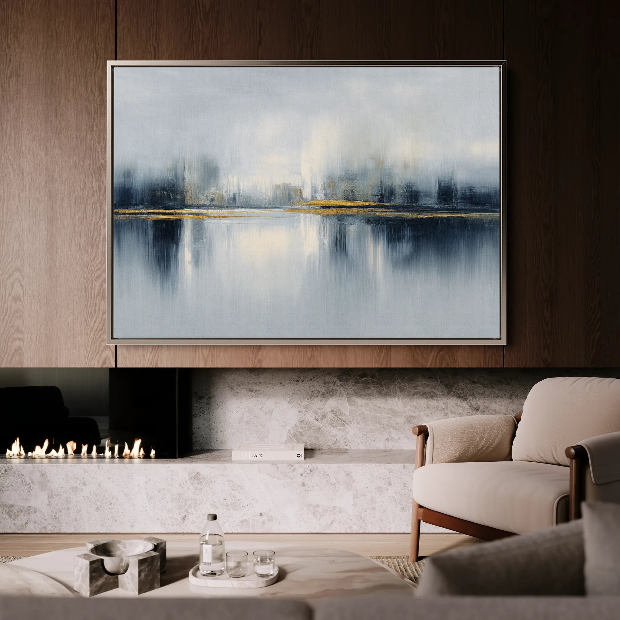 Abstract 1634 Canvas Art 18" x 24" / 45 x 60 cm / Black