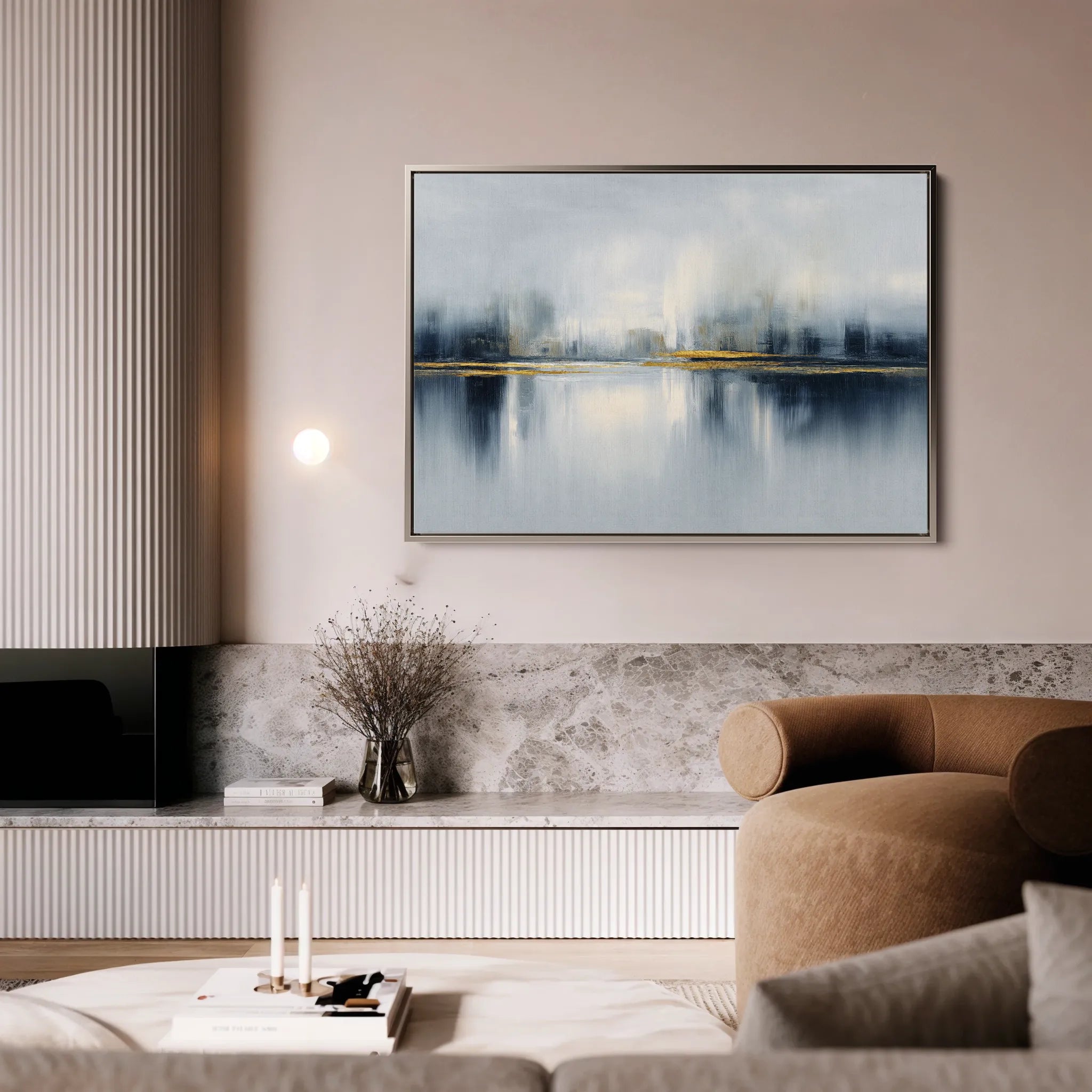 Abstract 1634 Canvas Art 18" x 24" / 45 x 60 cm / Black