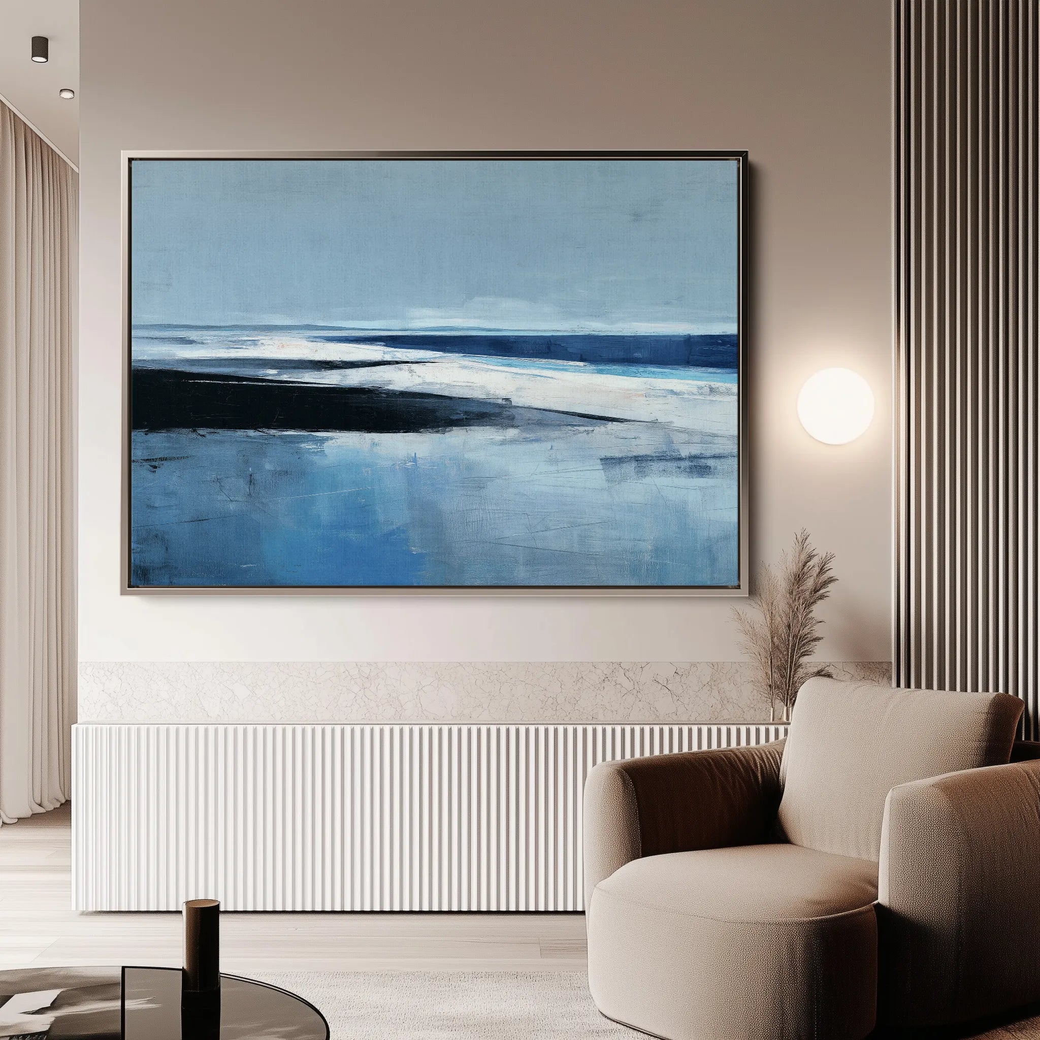 Abstract 1643 Canvas Art 18" x 24" / 45 x 60 cm / Black