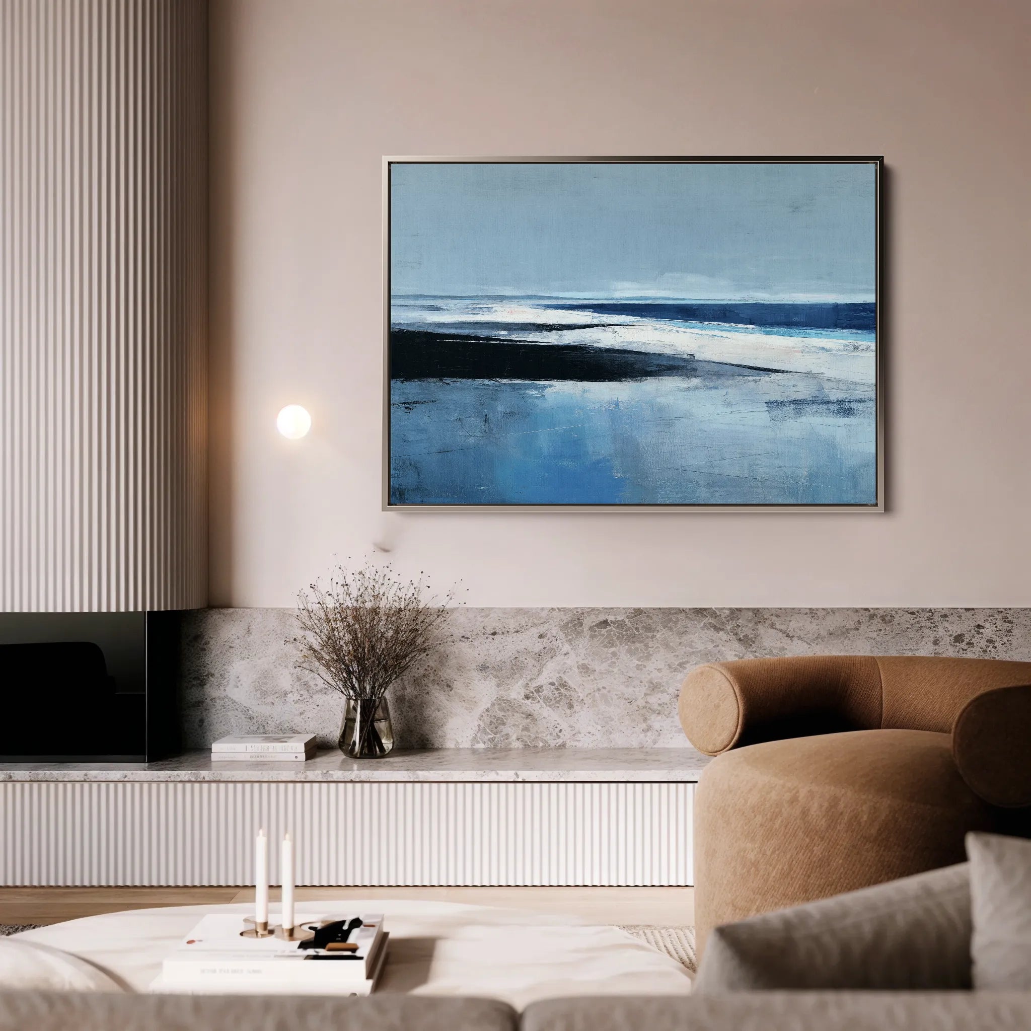 Abstract 1643 Canvas Art 18" x 24" / 45 x 60 cm / Black