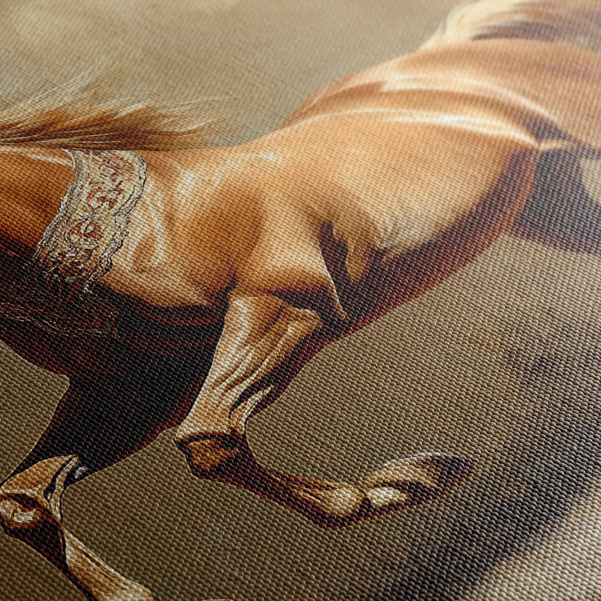 Horses 165 Canvas Art 18" x 24" / 45 x 60 cm / Black