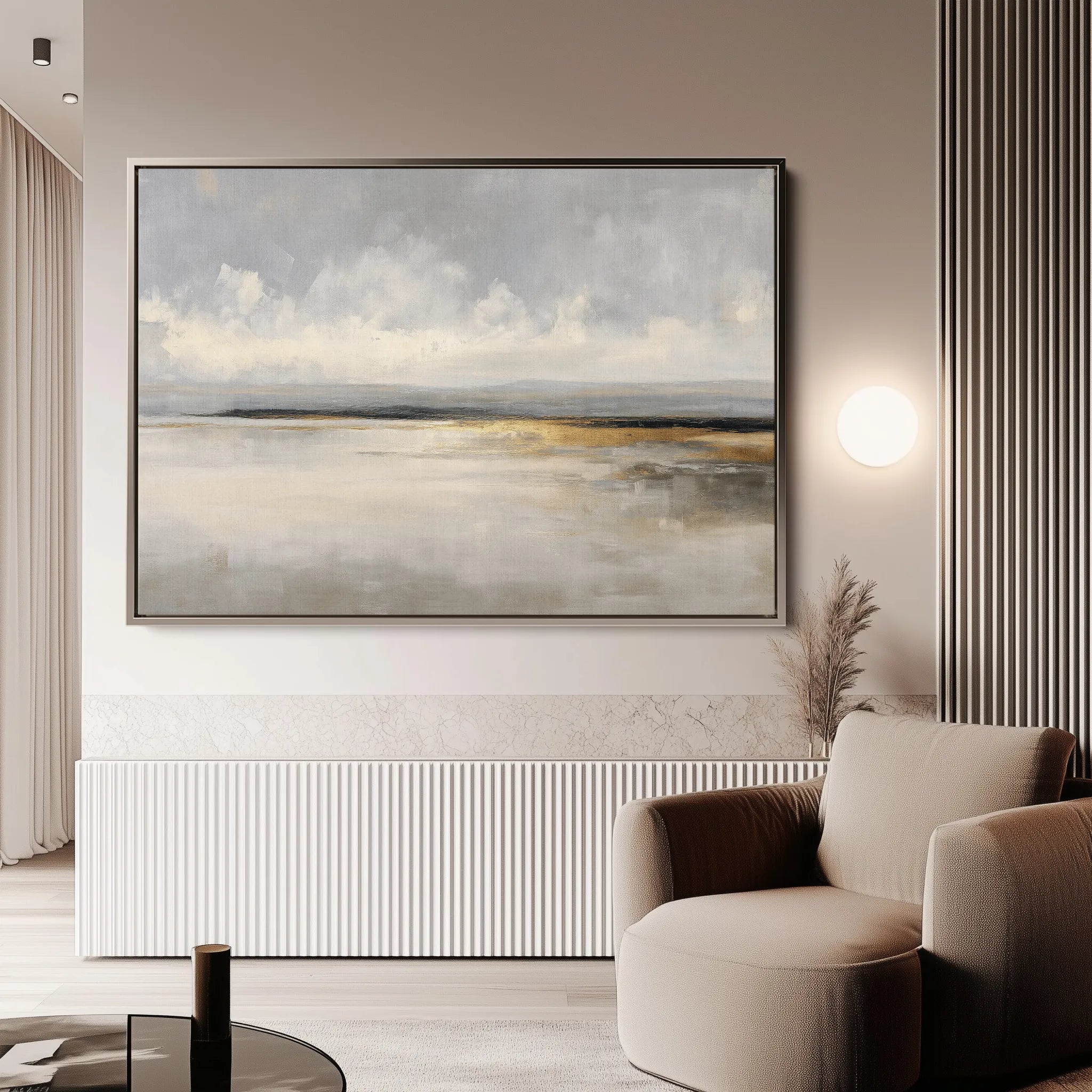 Abstract 1657 Canvas Art 18" x 24" / 45 x 60 cm / Black