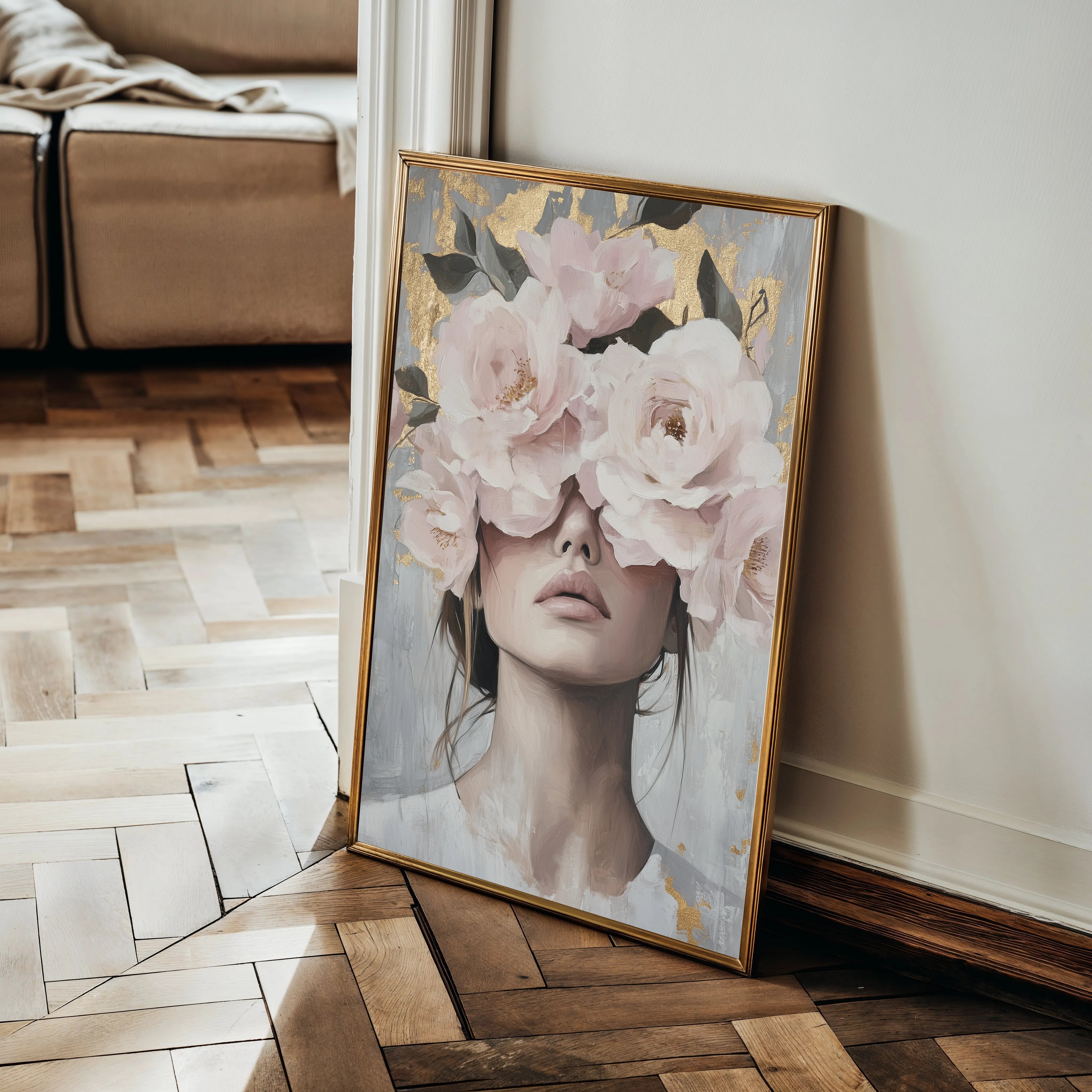 Portrait 166 Canvas Art 18" x 24" / 45 x 60 cm / Black