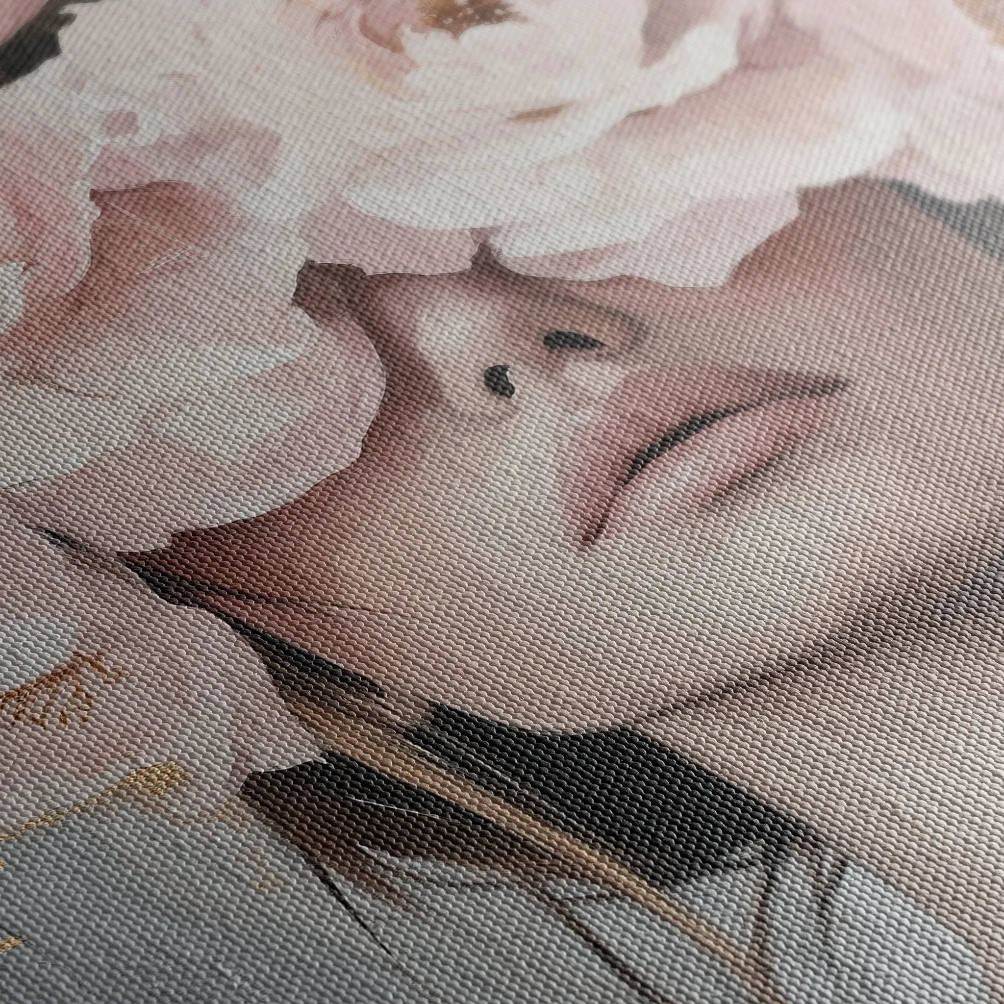 Portrait 166 Canvas Art 18" x 24" / 45 x 60 cm / Black