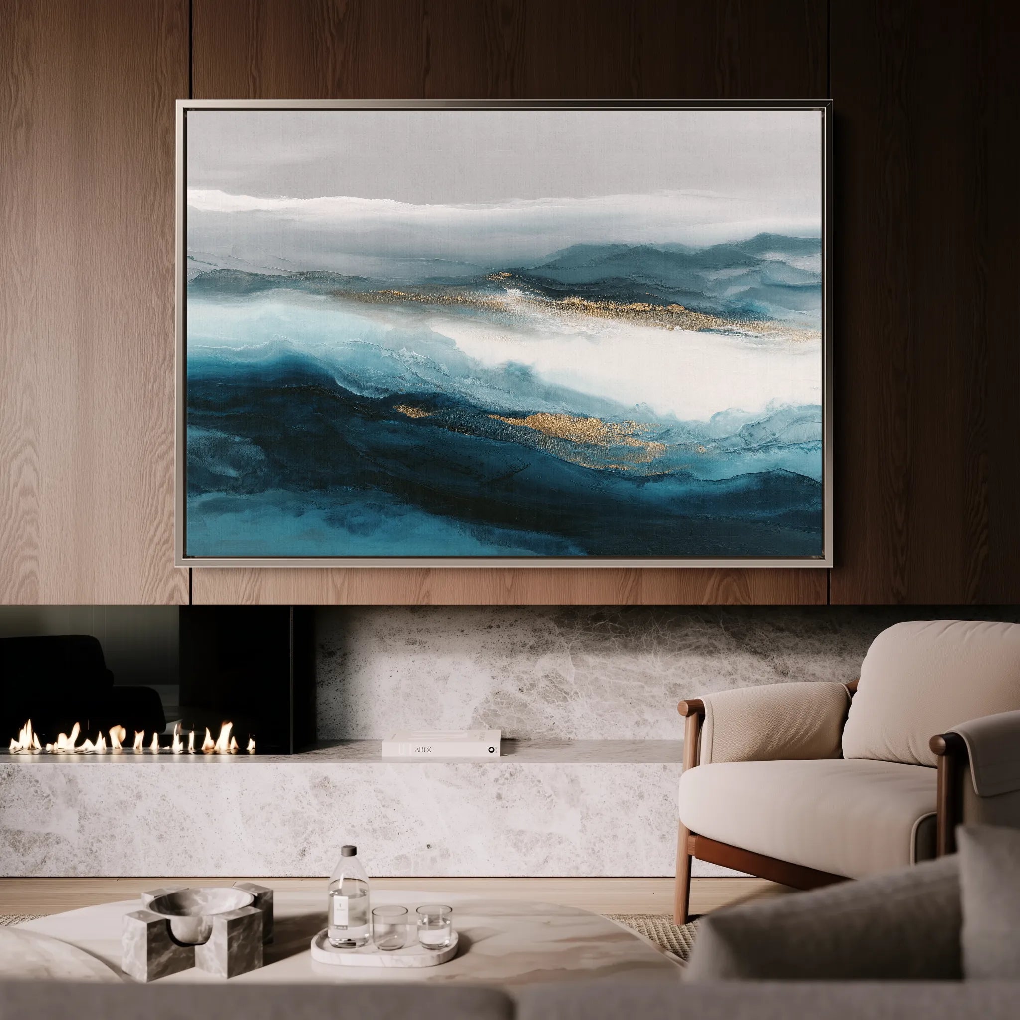 Abstract 1660 Canvas Art 18" x 24" / 45 x 60 cm / Black