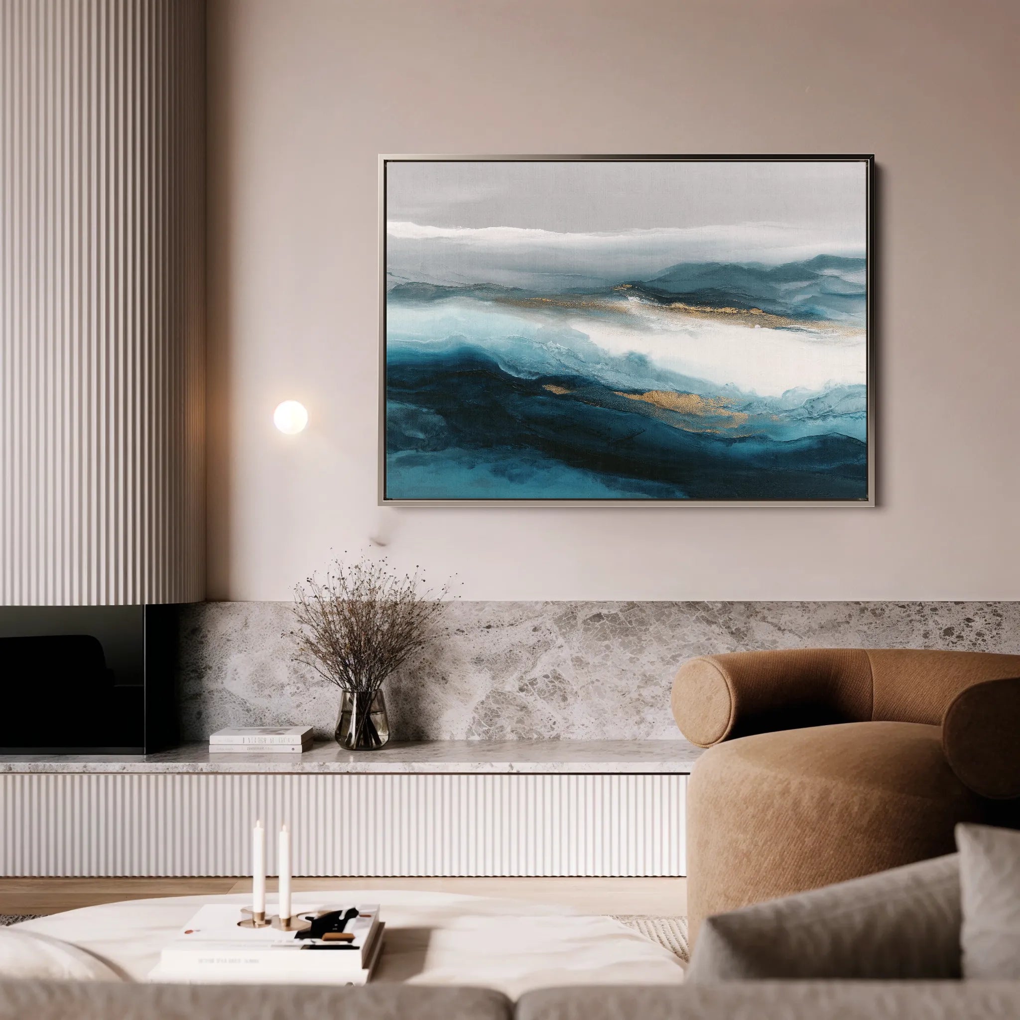 Abstract 1660 Canvas Art 18" x 24" / 45 x 60 cm / Black