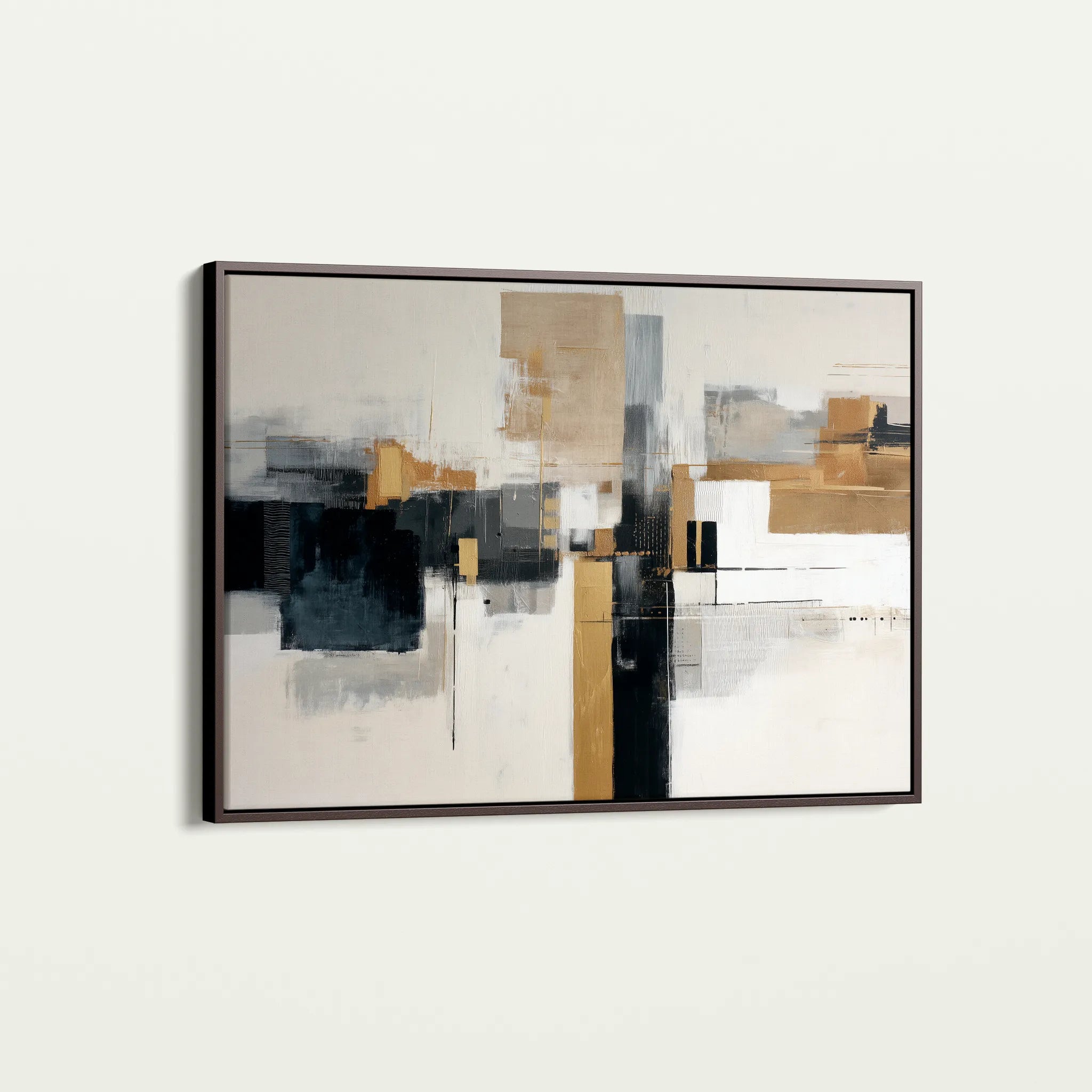 Abstract 1668 Canvas Art 18" x 24" / 45 x 60 cm / Black