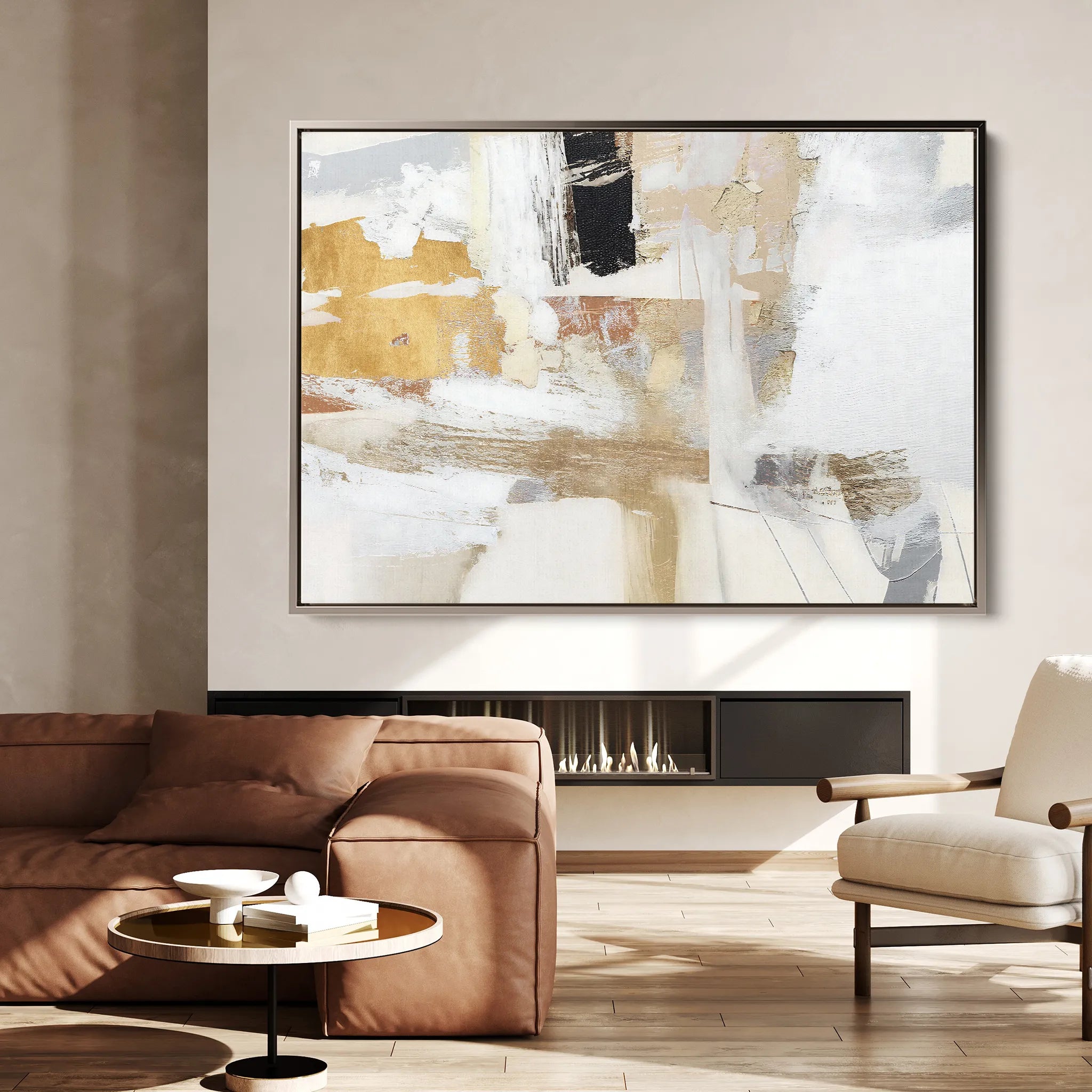 Abstract 167 Canvas Art 18" x 24" / 45 x 60 cm / Black