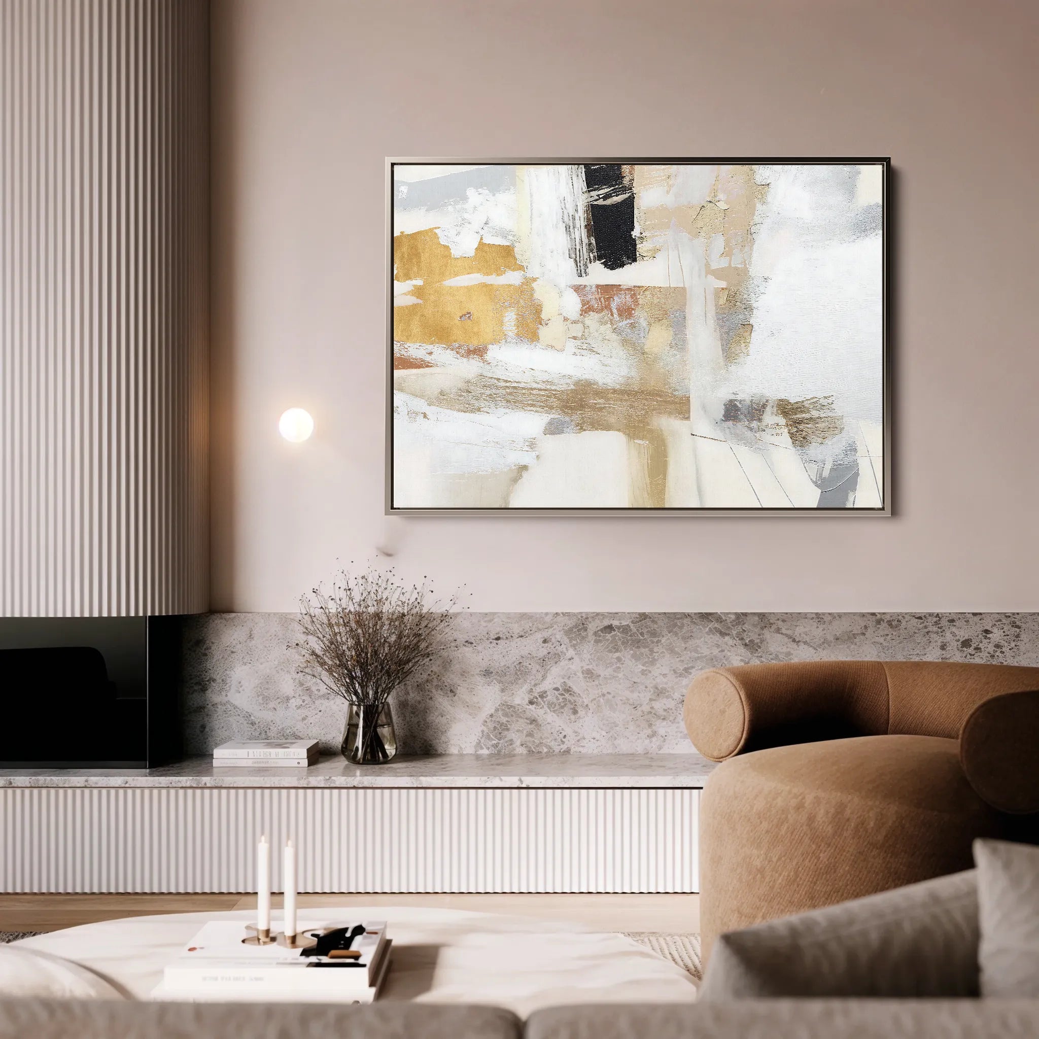 Abstract 167 Canvas Art 18" x 24" / 45 x 60 cm / Black