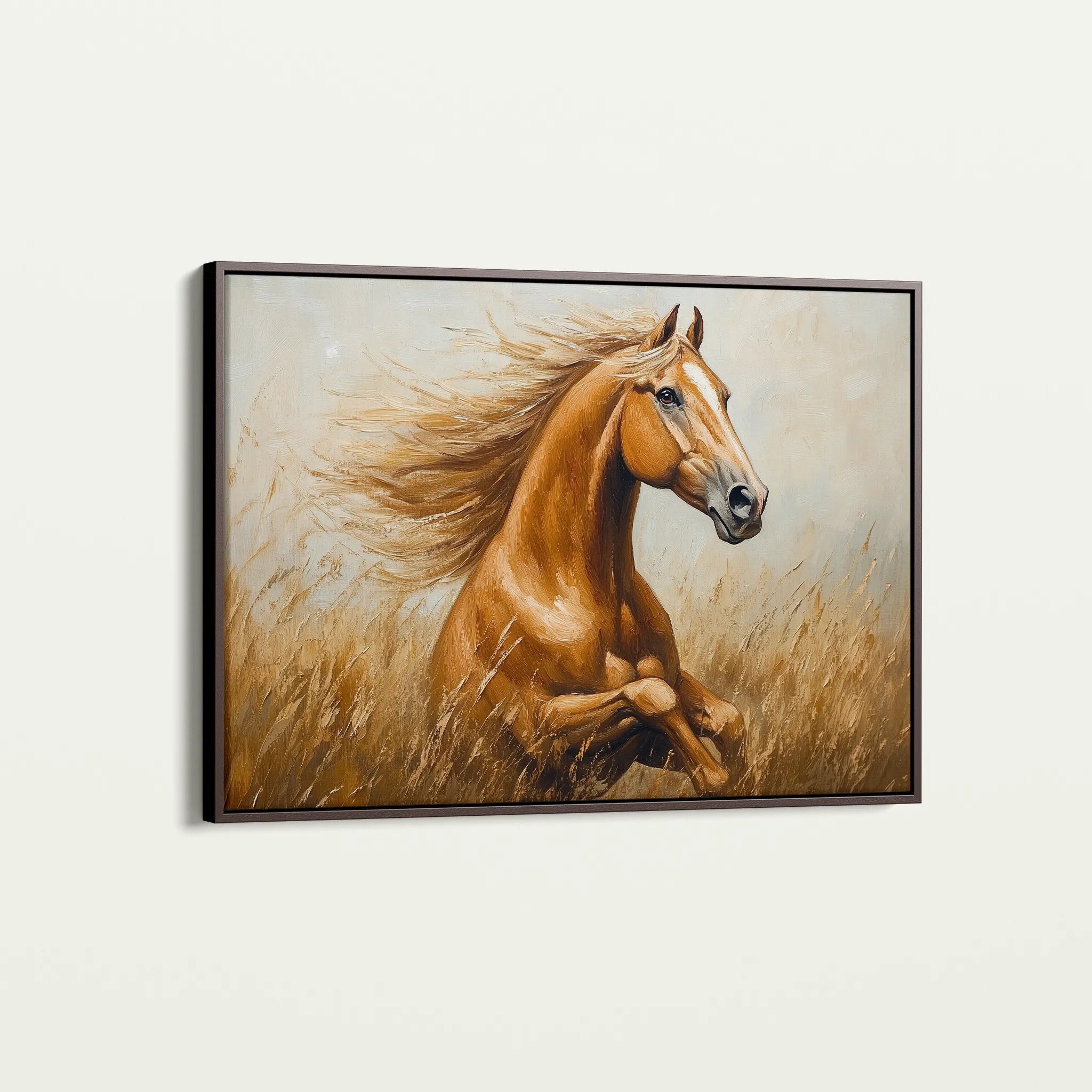 Horses 167 Canvas Art 18" x 24" / 45 x 60 cm / Black