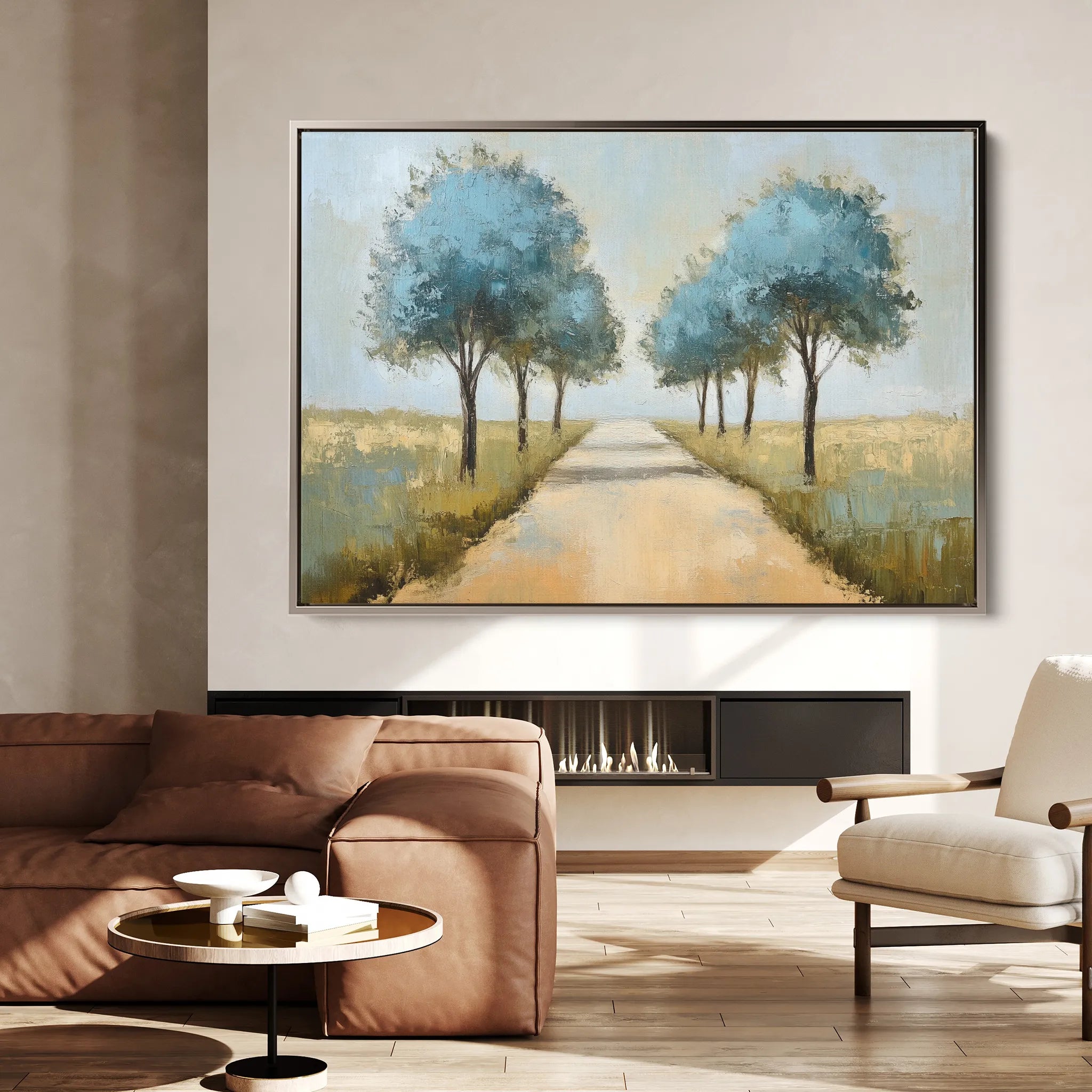 Landscape 167 Canvas Art 18" x 24" / 45 x 60 cm / Black