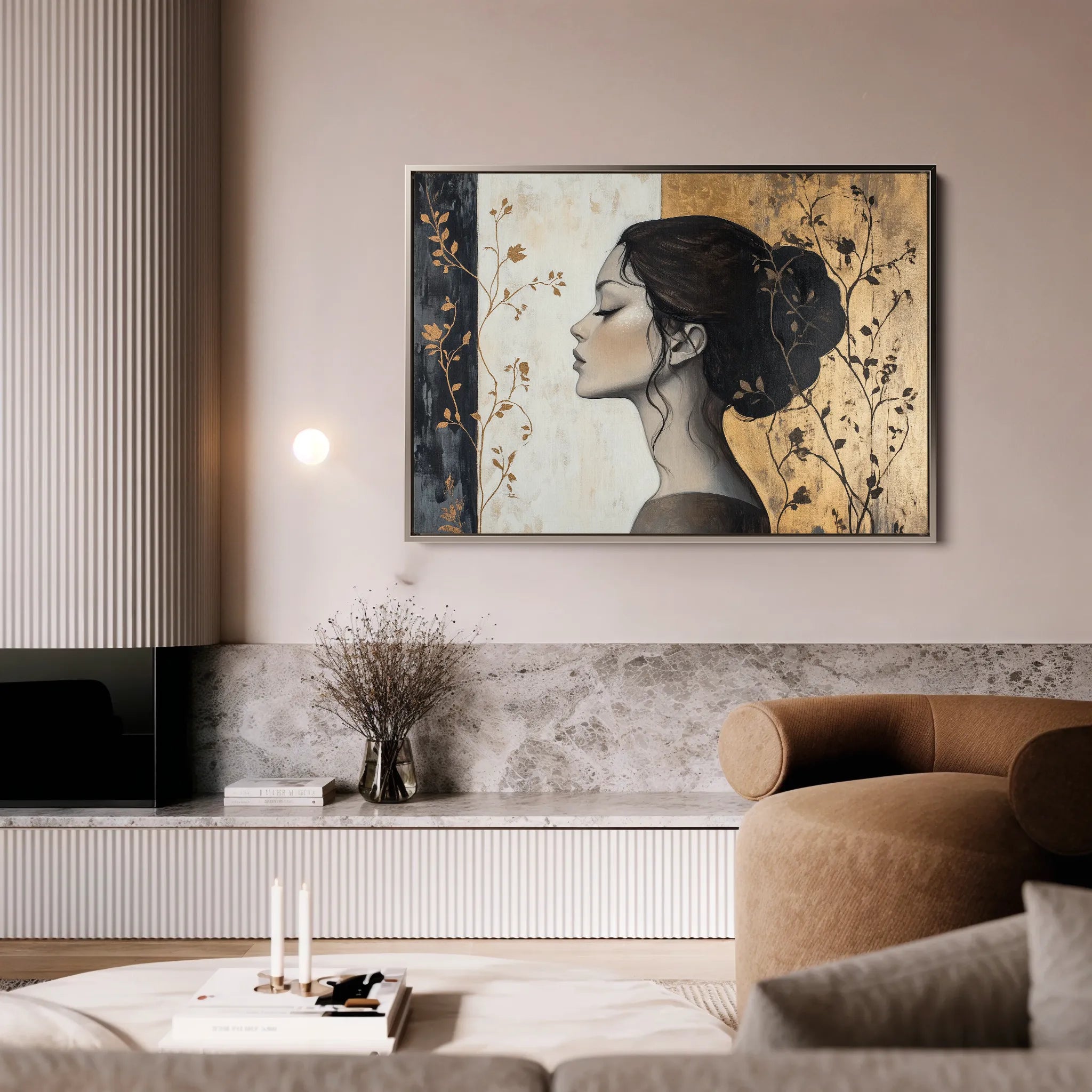 Portrait 167 Canvas Art 18" x 24" / 45 x 60 cm / Black