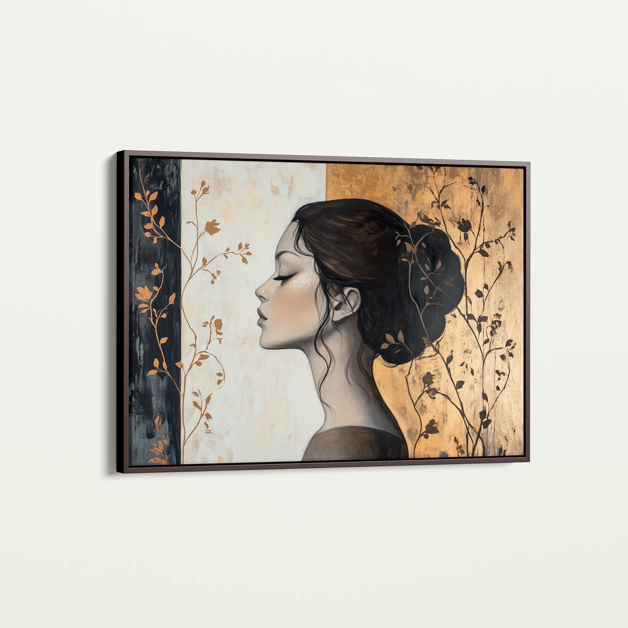 Portrait 167 Canvas Art 18" x 24" / 45 x 60 cm / Black