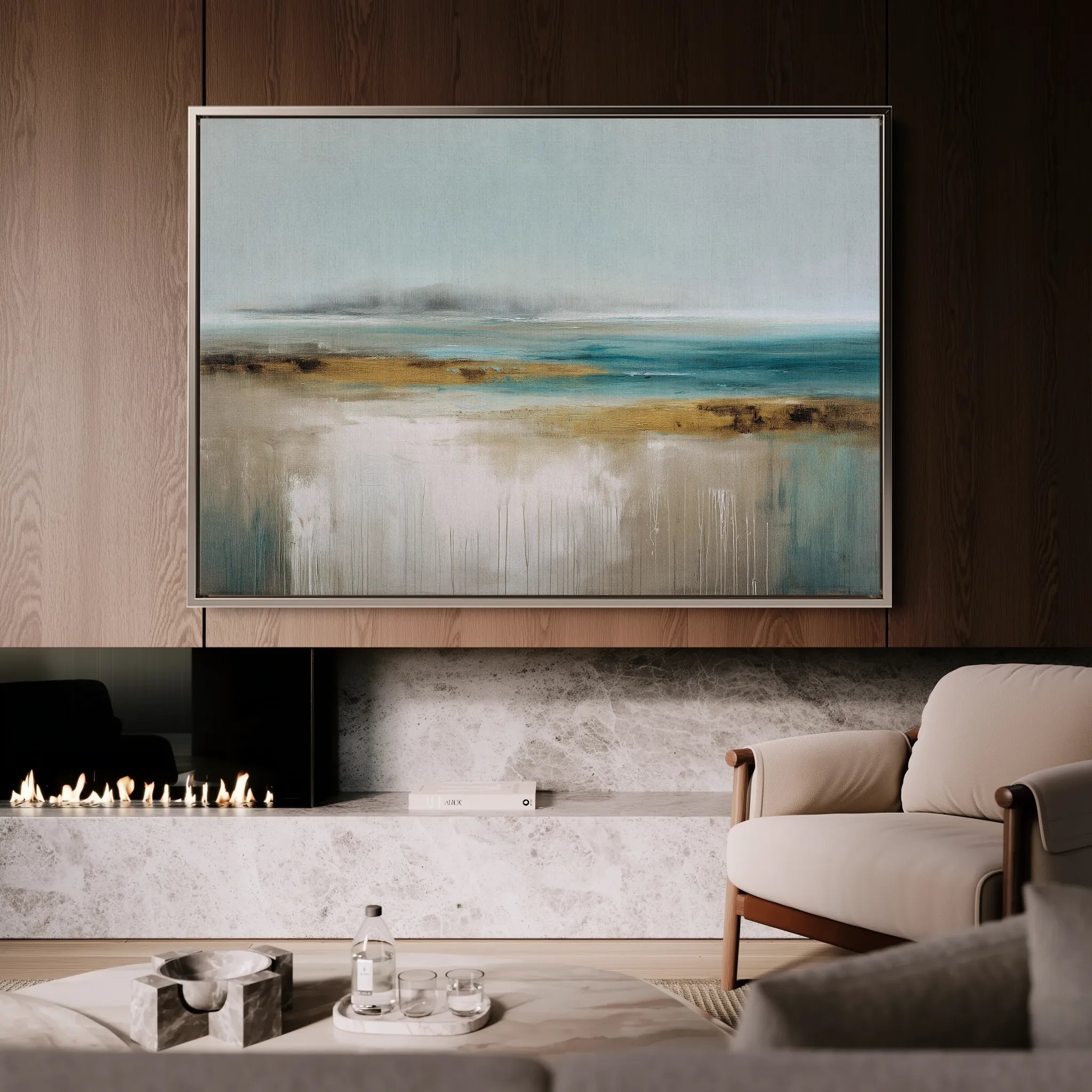 Abstract 1677 Canvas Art 18" x 24" / 45 x 60 cm / Black