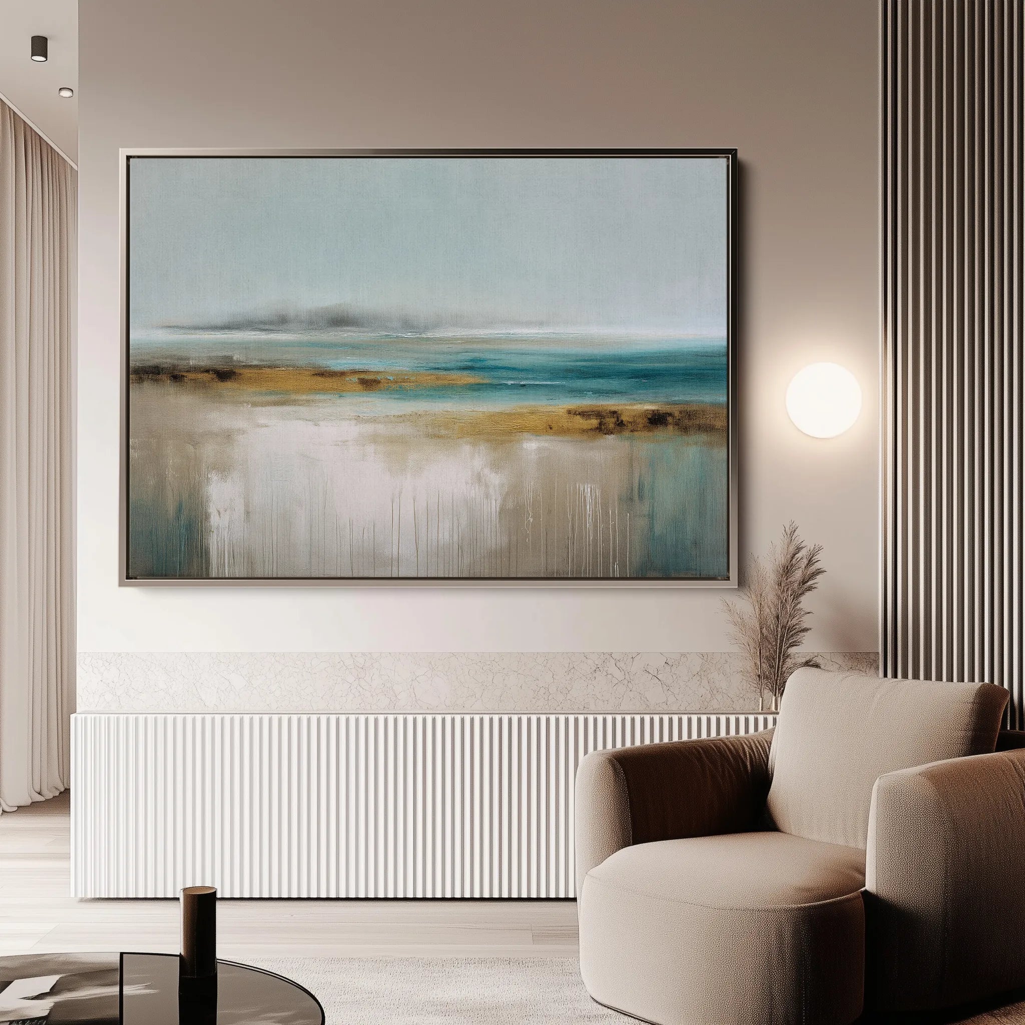 Abstract 1677 Canvas Art 18" x 24" / 45 x 60 cm / Black