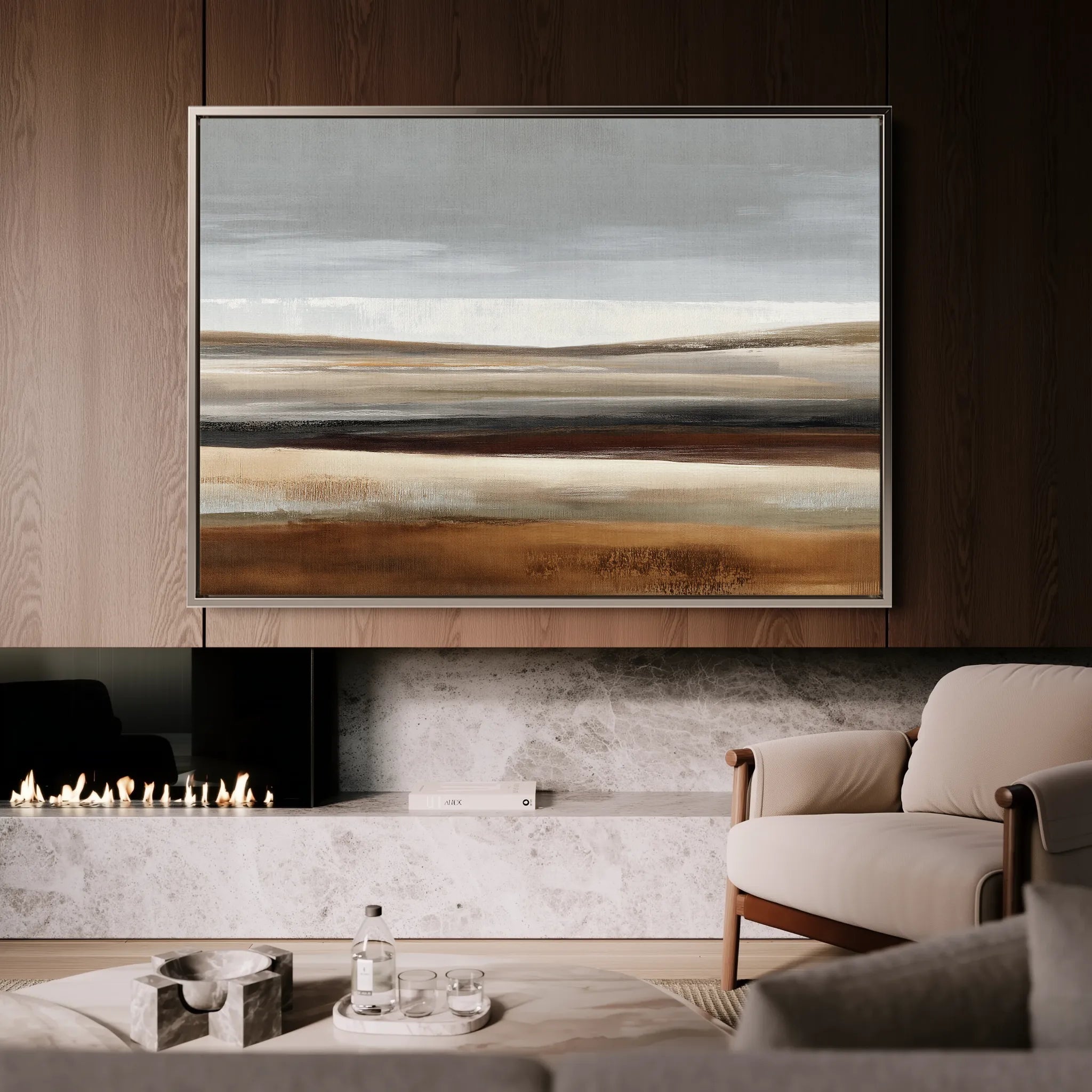Abstract 1678 Canvas Art 18" x 24" / 45 x 60 cm / Black