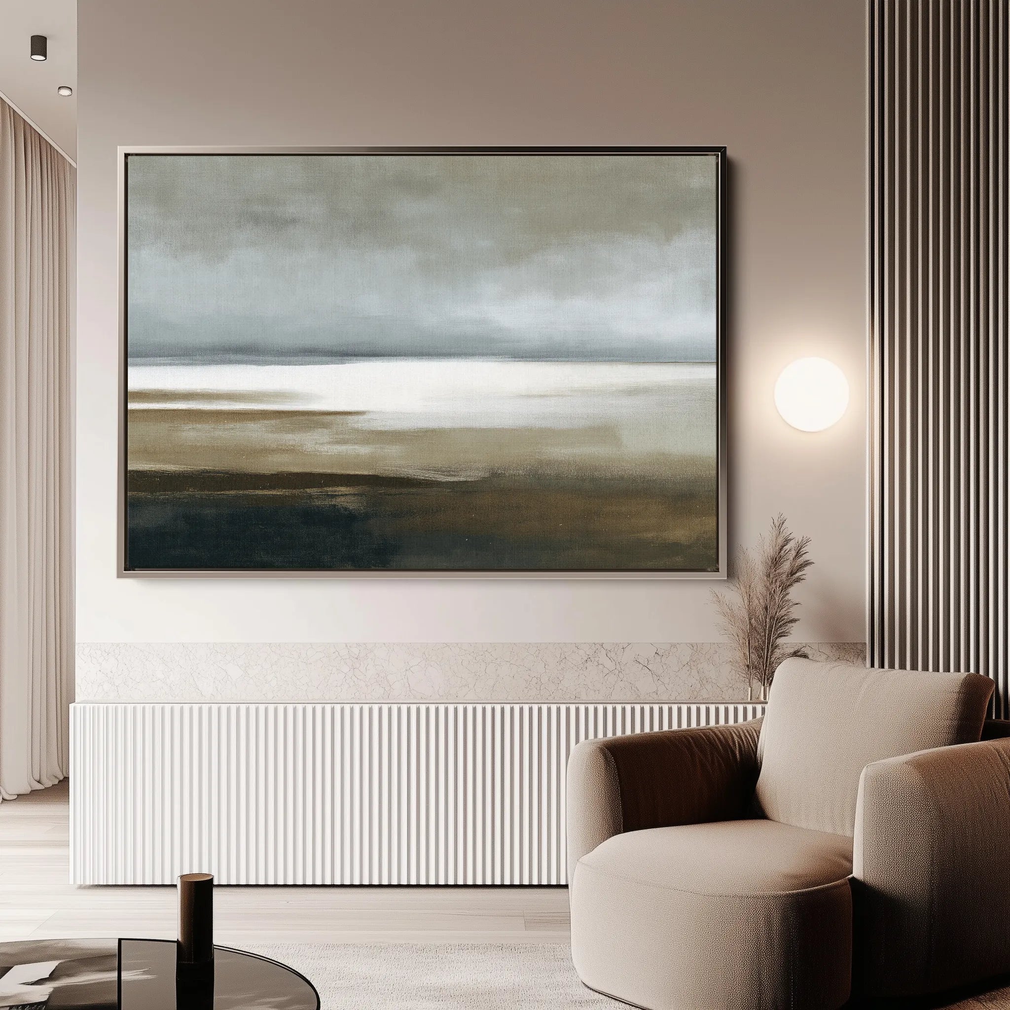 Abstract 1679 Canvas Art 18" x 24" / 45 x 60 cm / Black