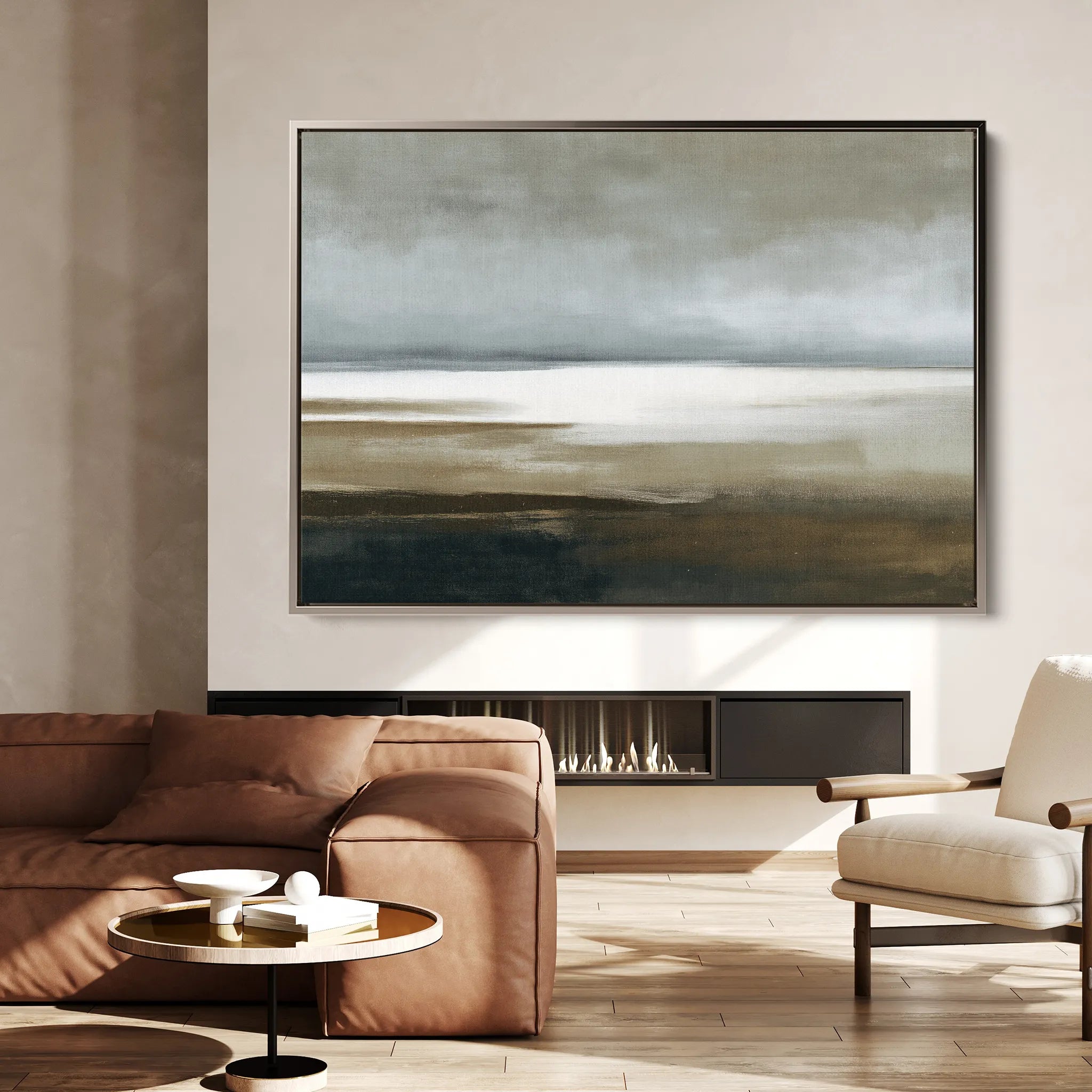 Abstract 1679 Canvas Art 18" x 24" / 45 x 60 cm / Black