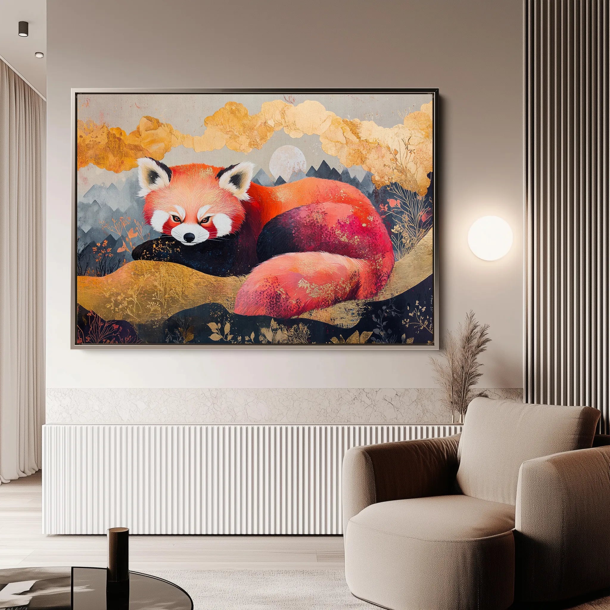 Animals 168 Canvas Art 18" x 24" / 45 x 60 cm / Black