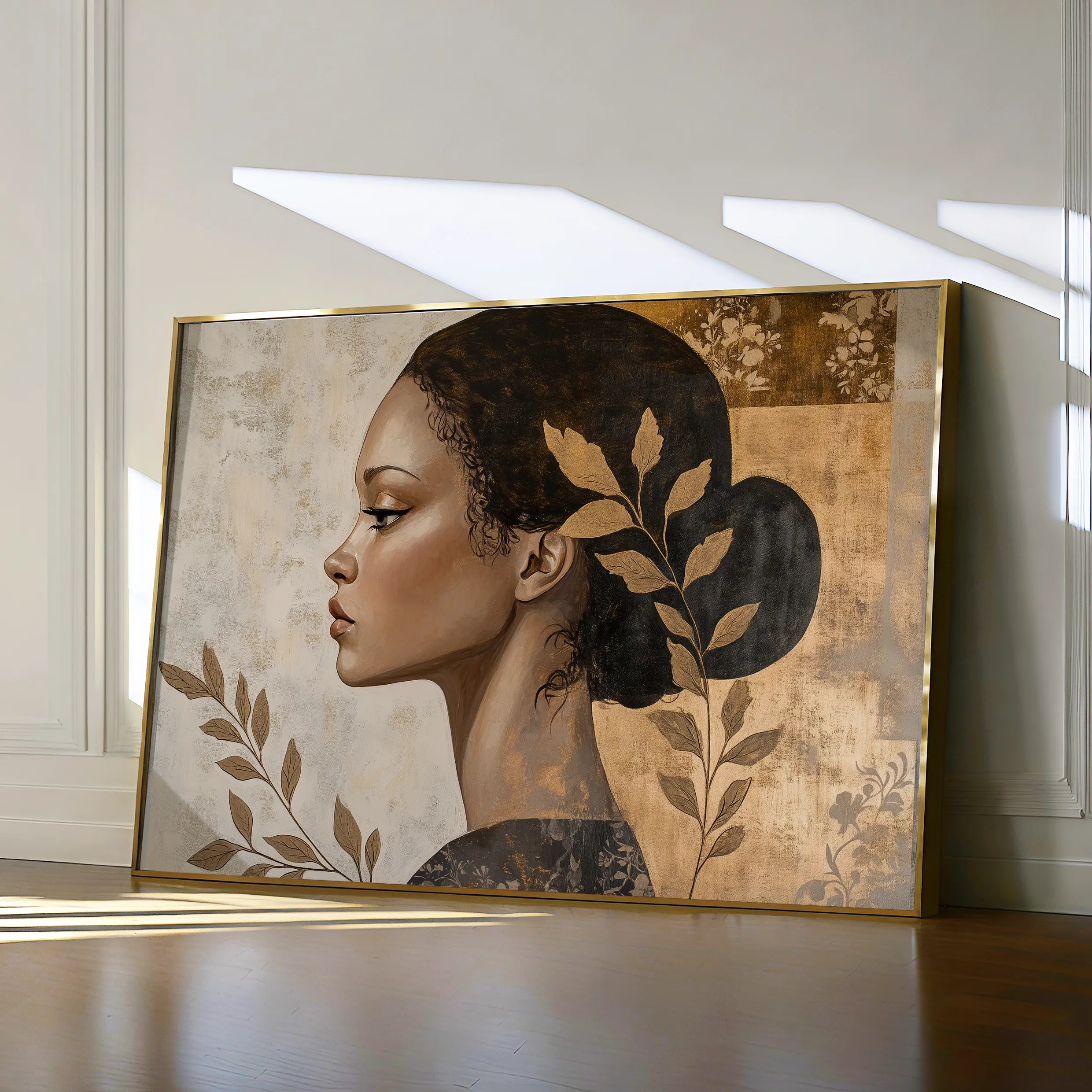 Portrait 168 Canvas Art 18" x 24" / 45 x 60 cm / Black