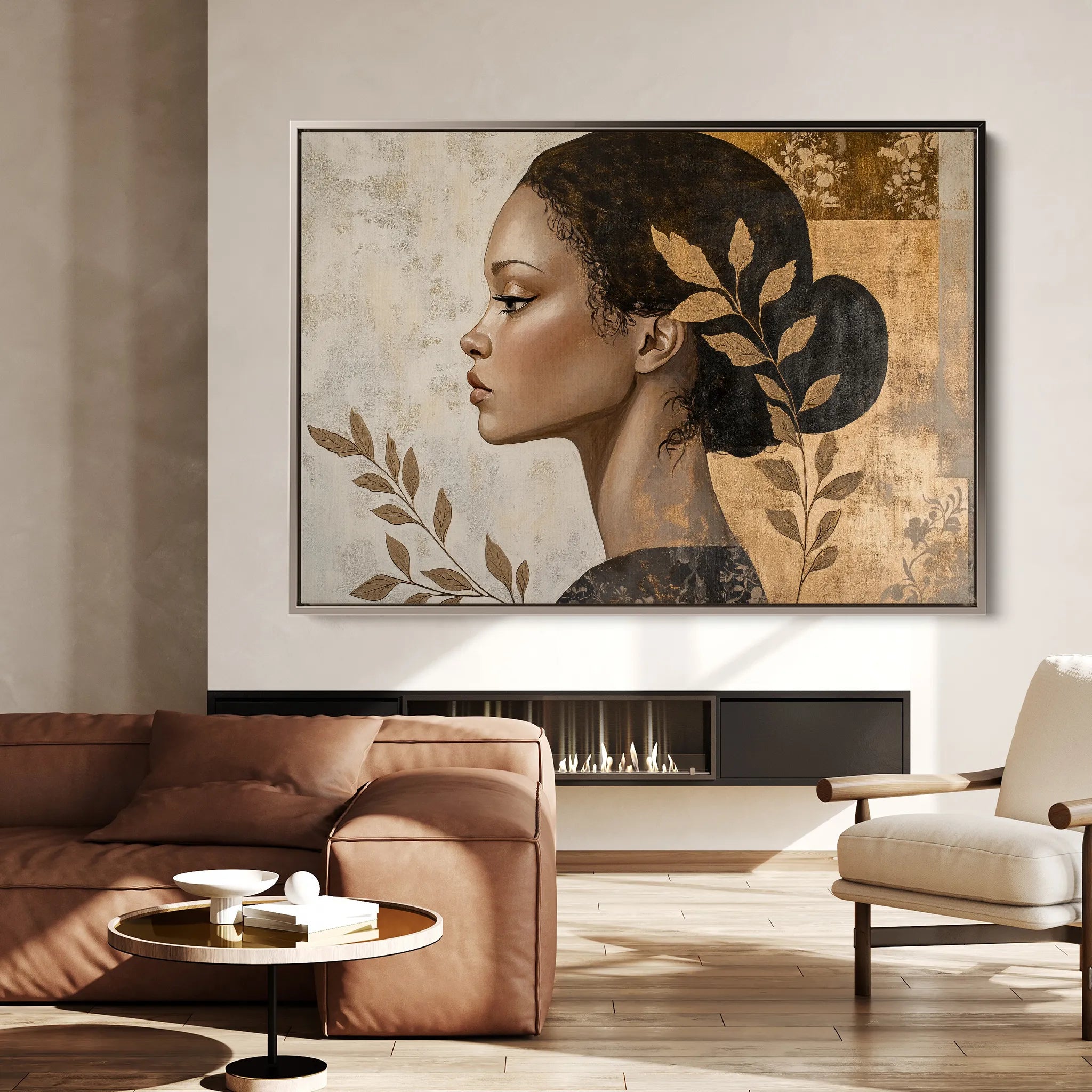 Portrait 168 Canvas Art 18" x 24" / 45 x 60 cm / Black