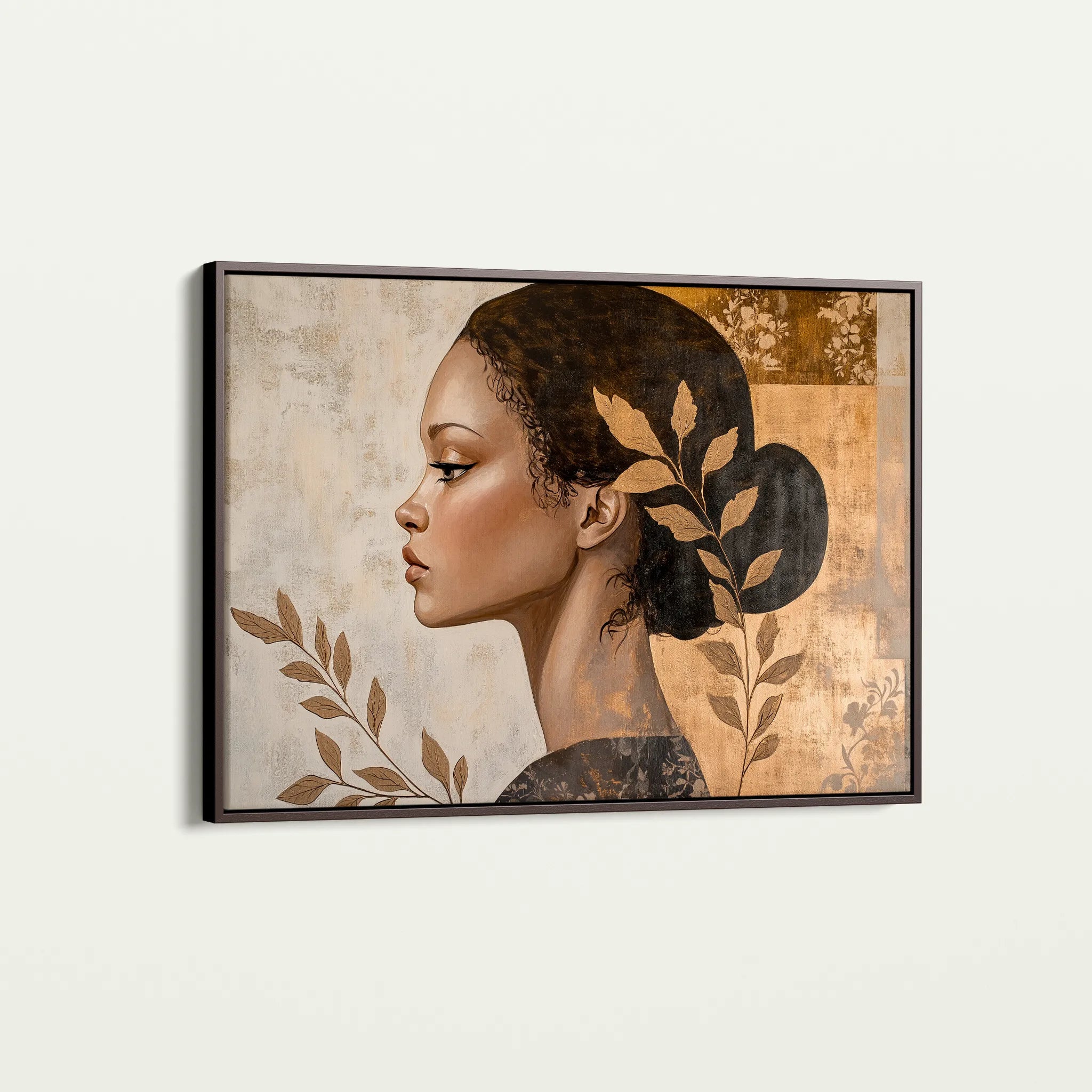 Portrait 168 Canvas Art 18" x 24" / 45 x 60 cm / Black