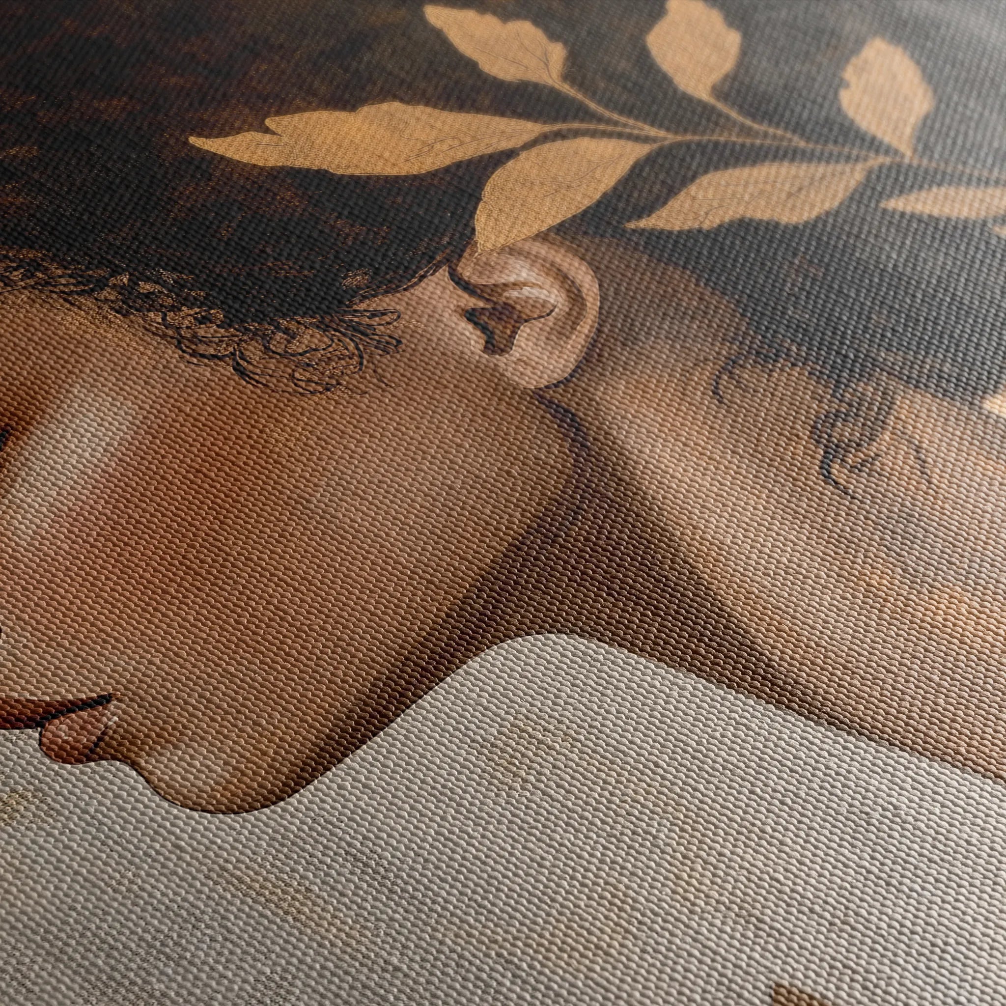 Portrait 168 Canvas Art 18" x 24" / 45 x 60 cm / Black