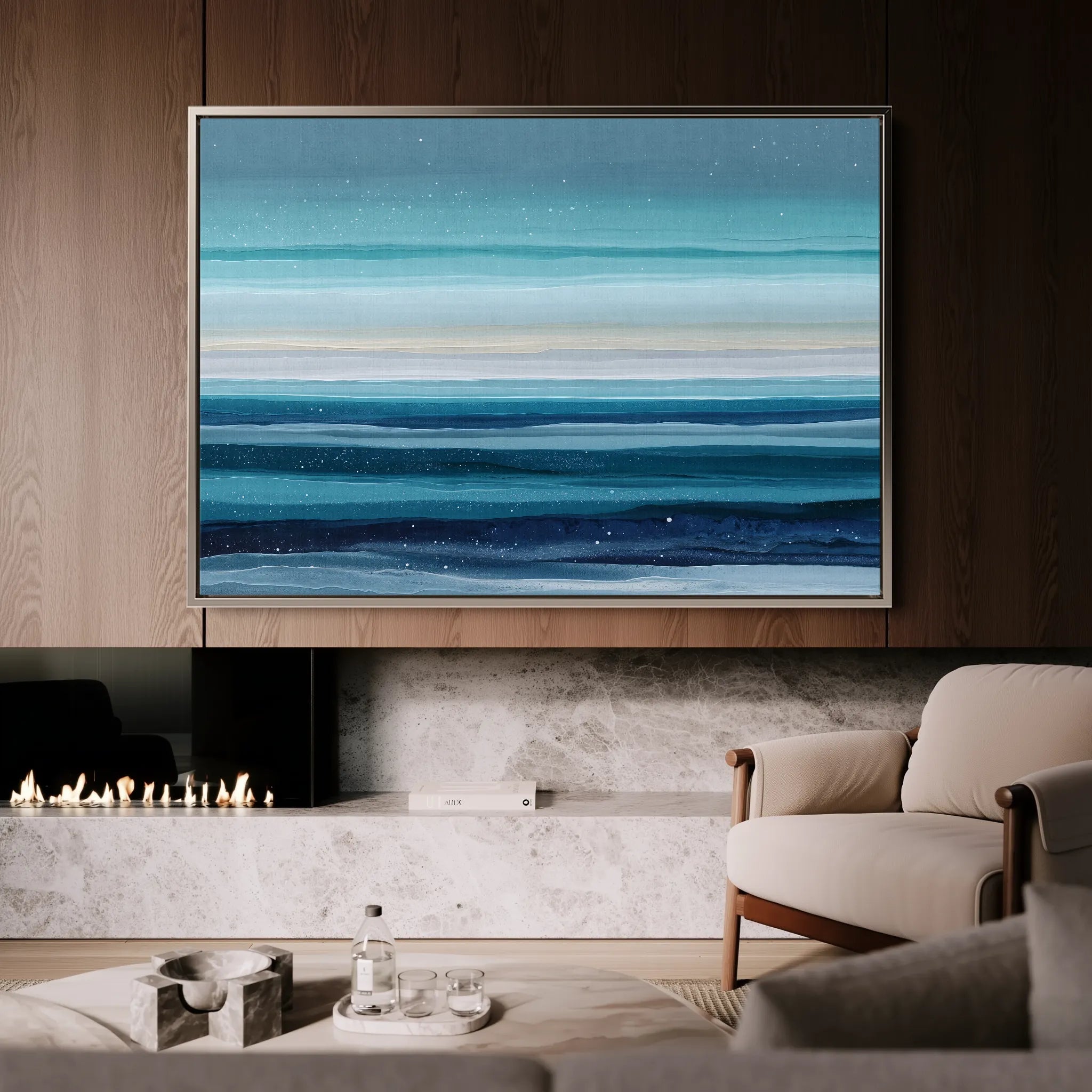 Abstract 1682 Canvas Art 18" x 24" / 45 x 60 cm / Black